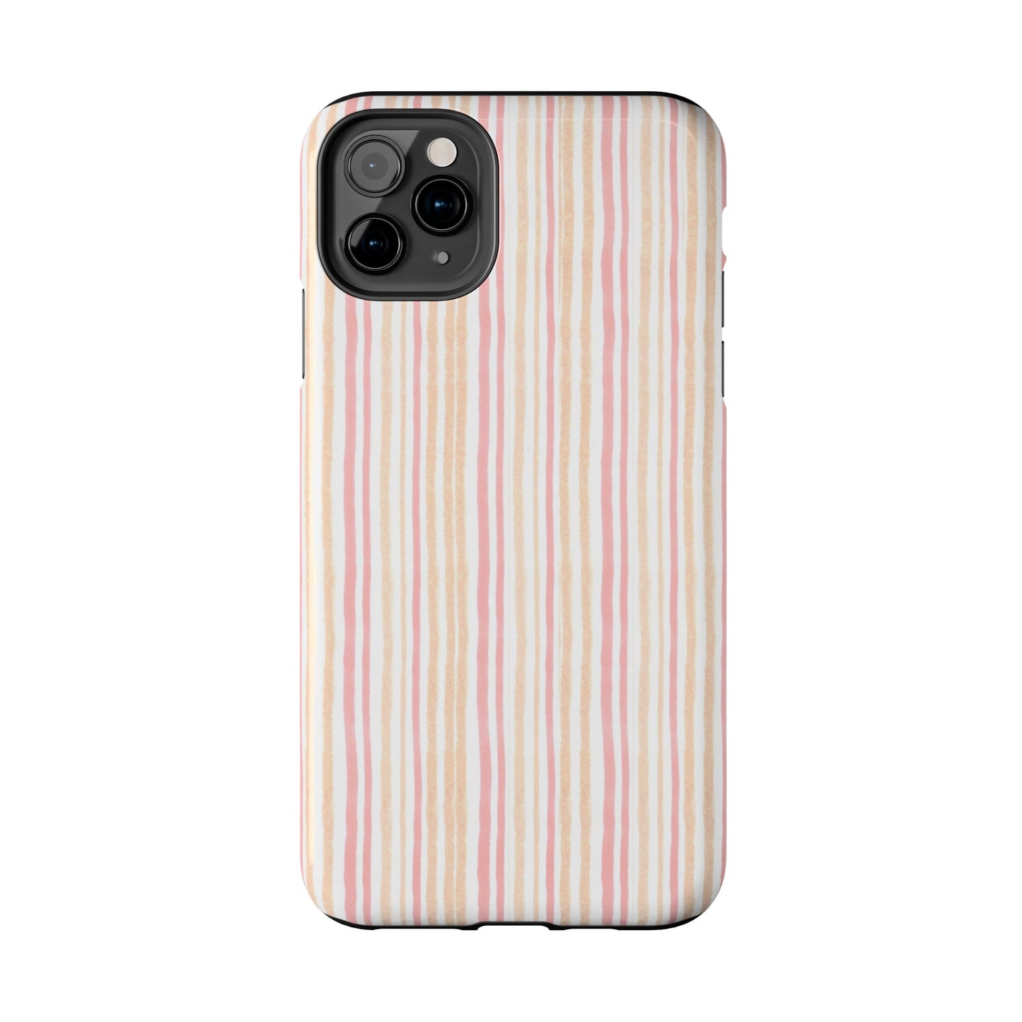 Tri Stripe Peach Phone Case