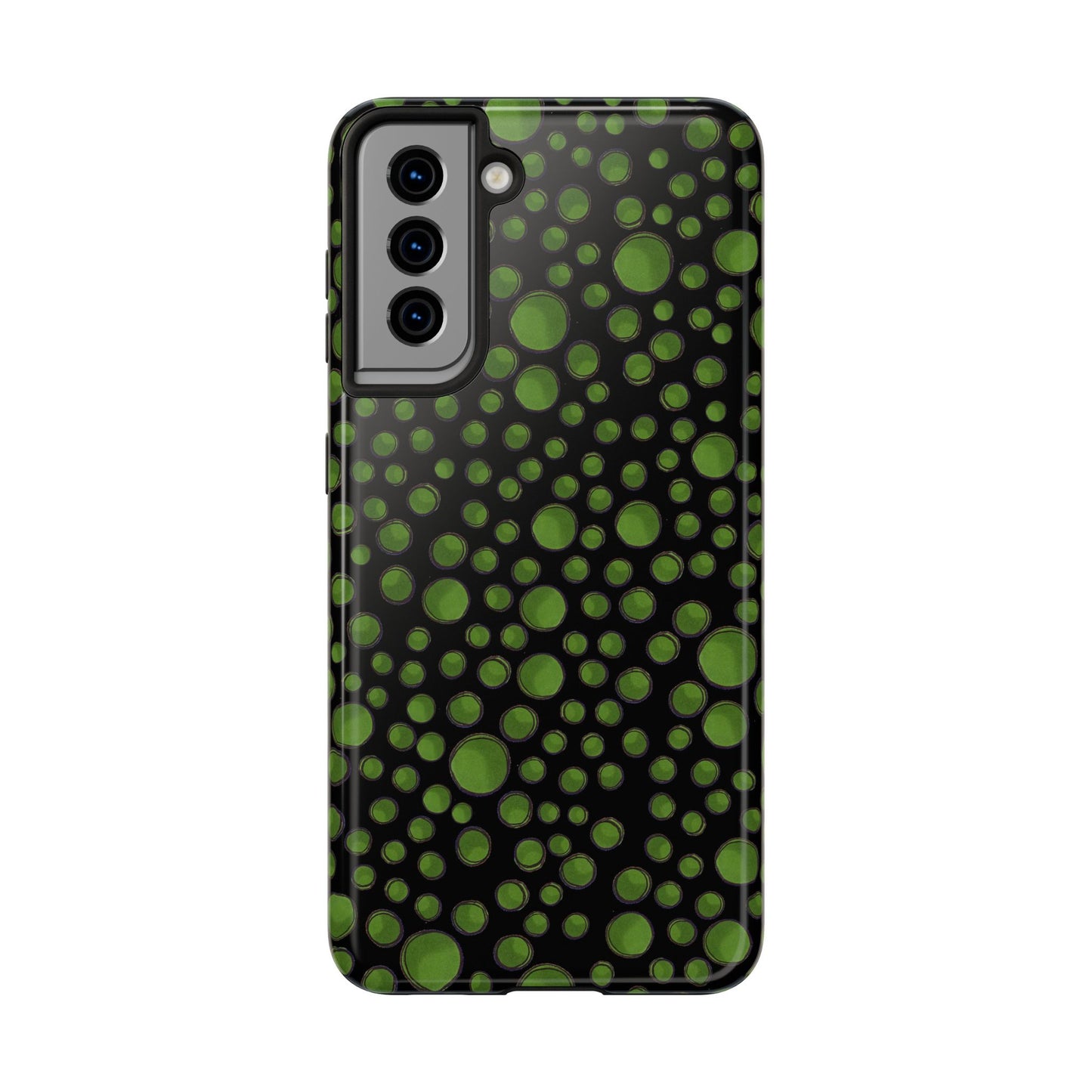 Dot Assortment Black / Green Phone Case