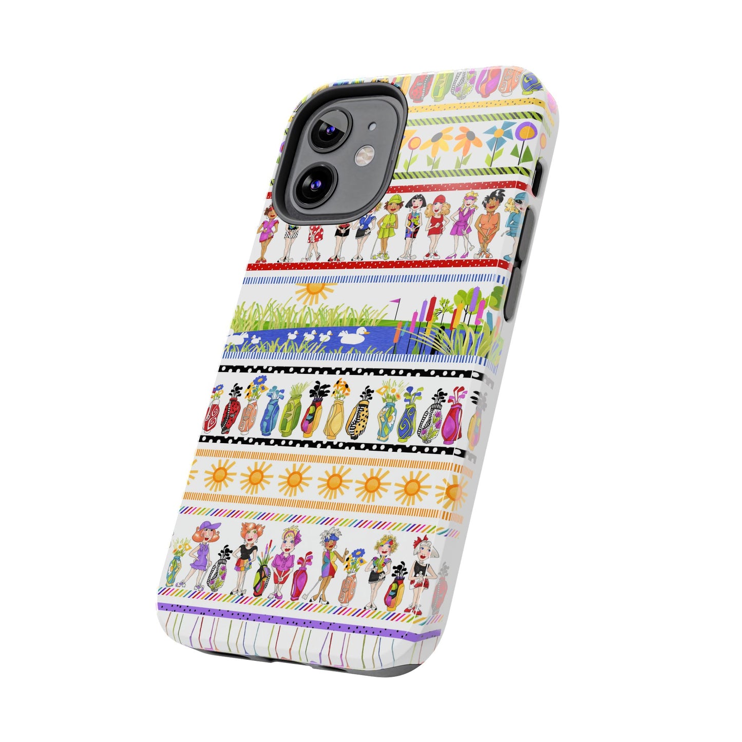 Golf Borders White Phone Case