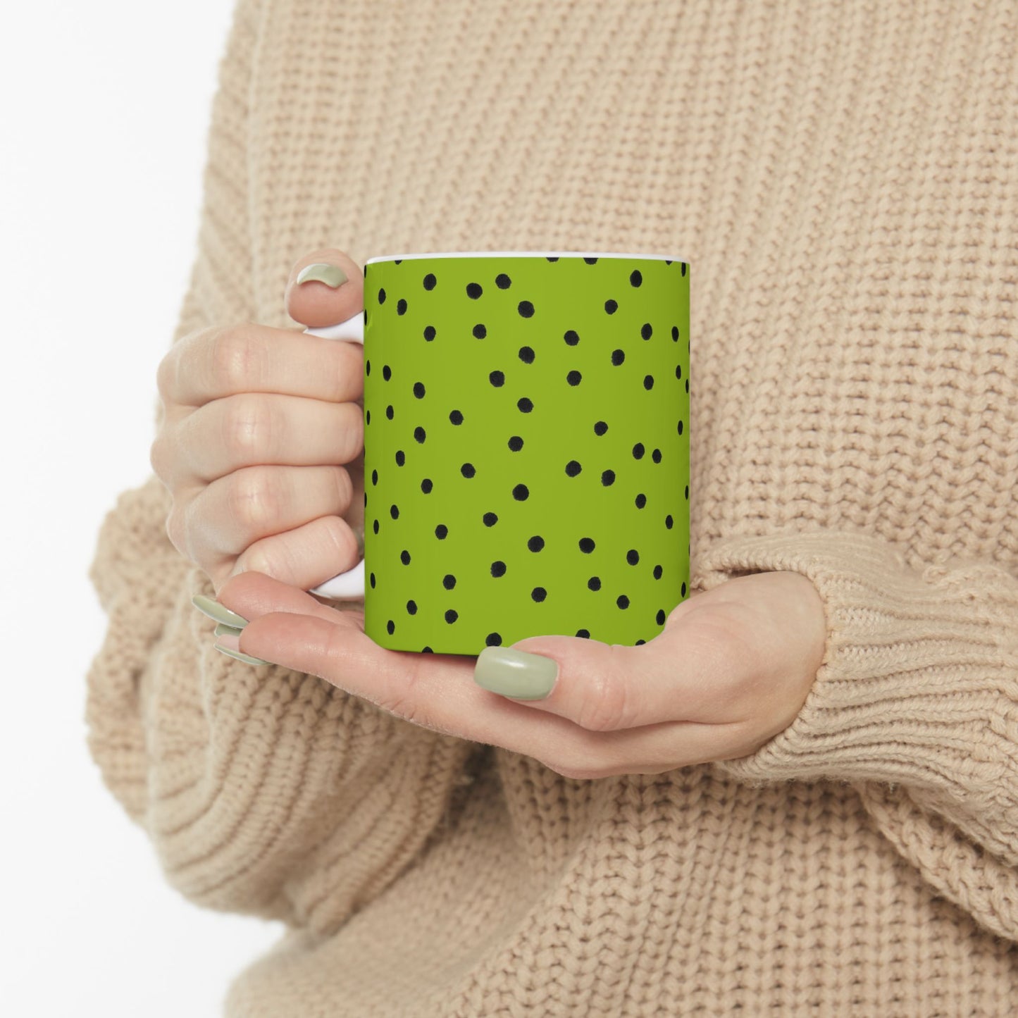 Dinky Dots Chartreuse / Black Cup