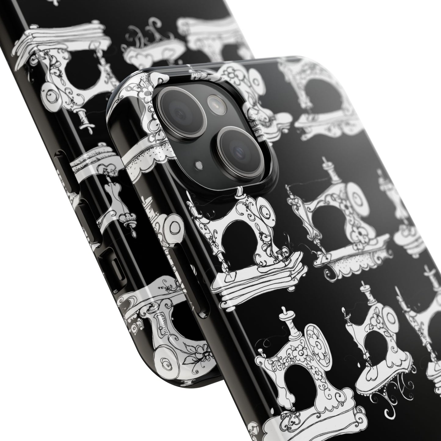 Sew Sew Black / White Phone Case