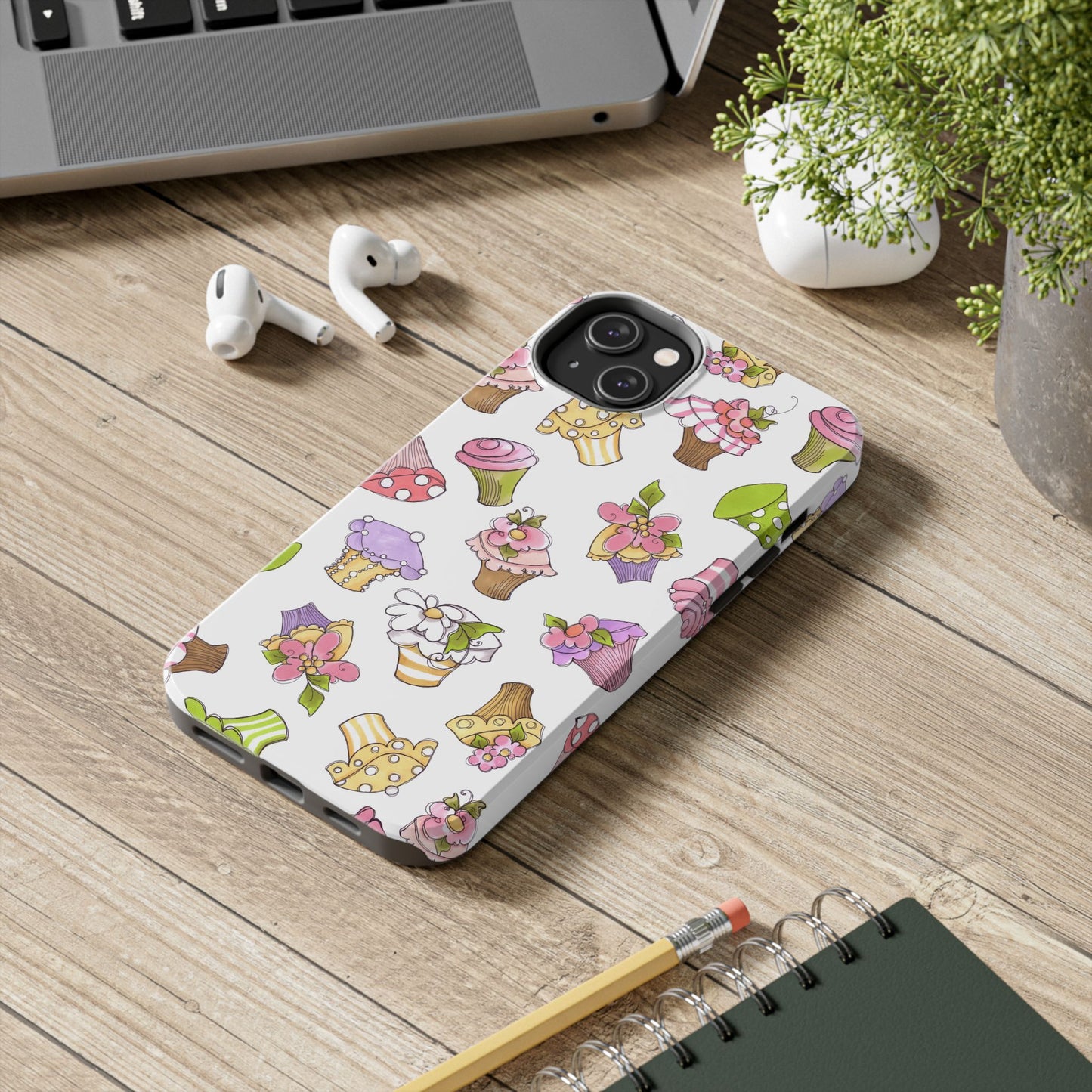 Cupcake Toss White Phone Case