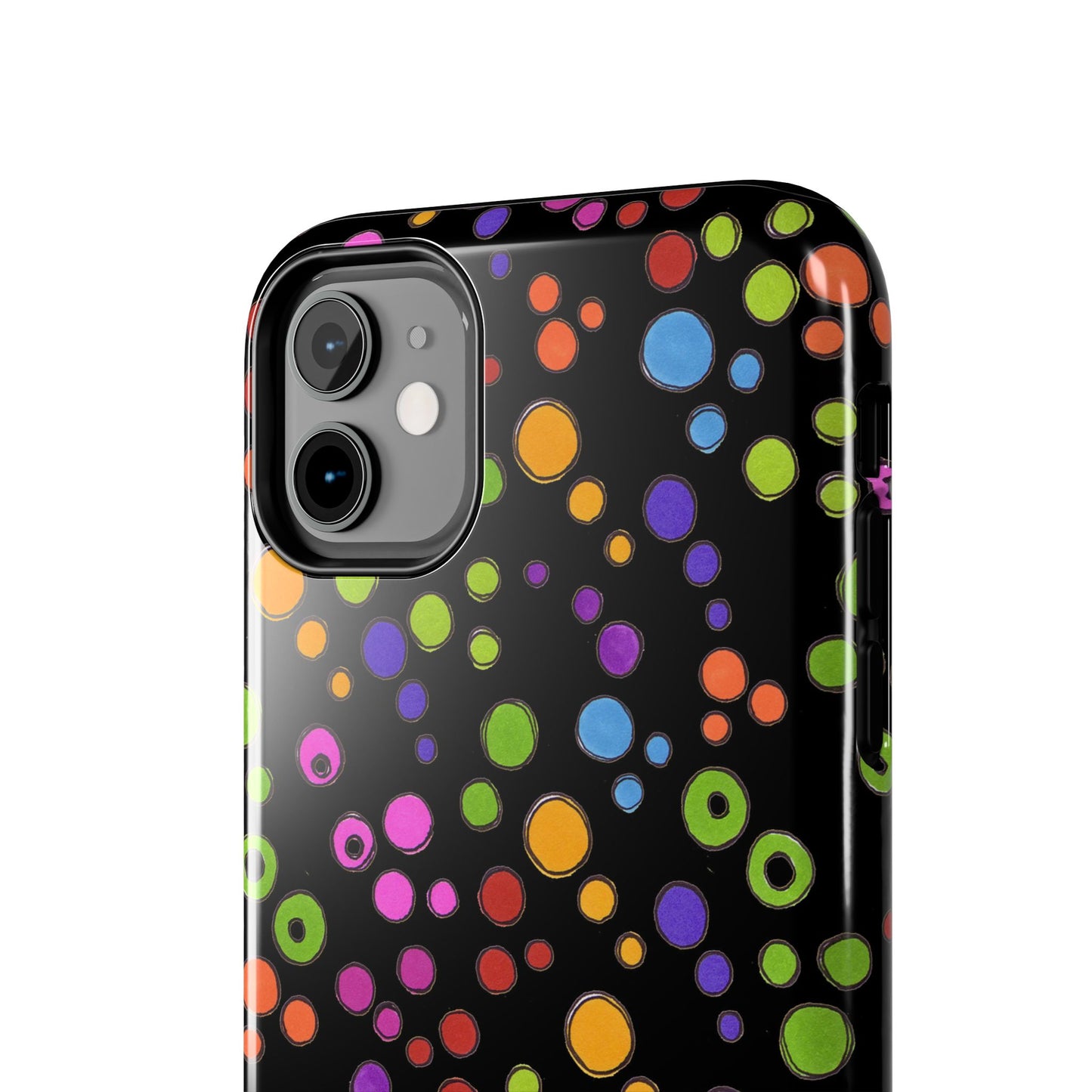 Dog Dots Black / Multi Phone Case