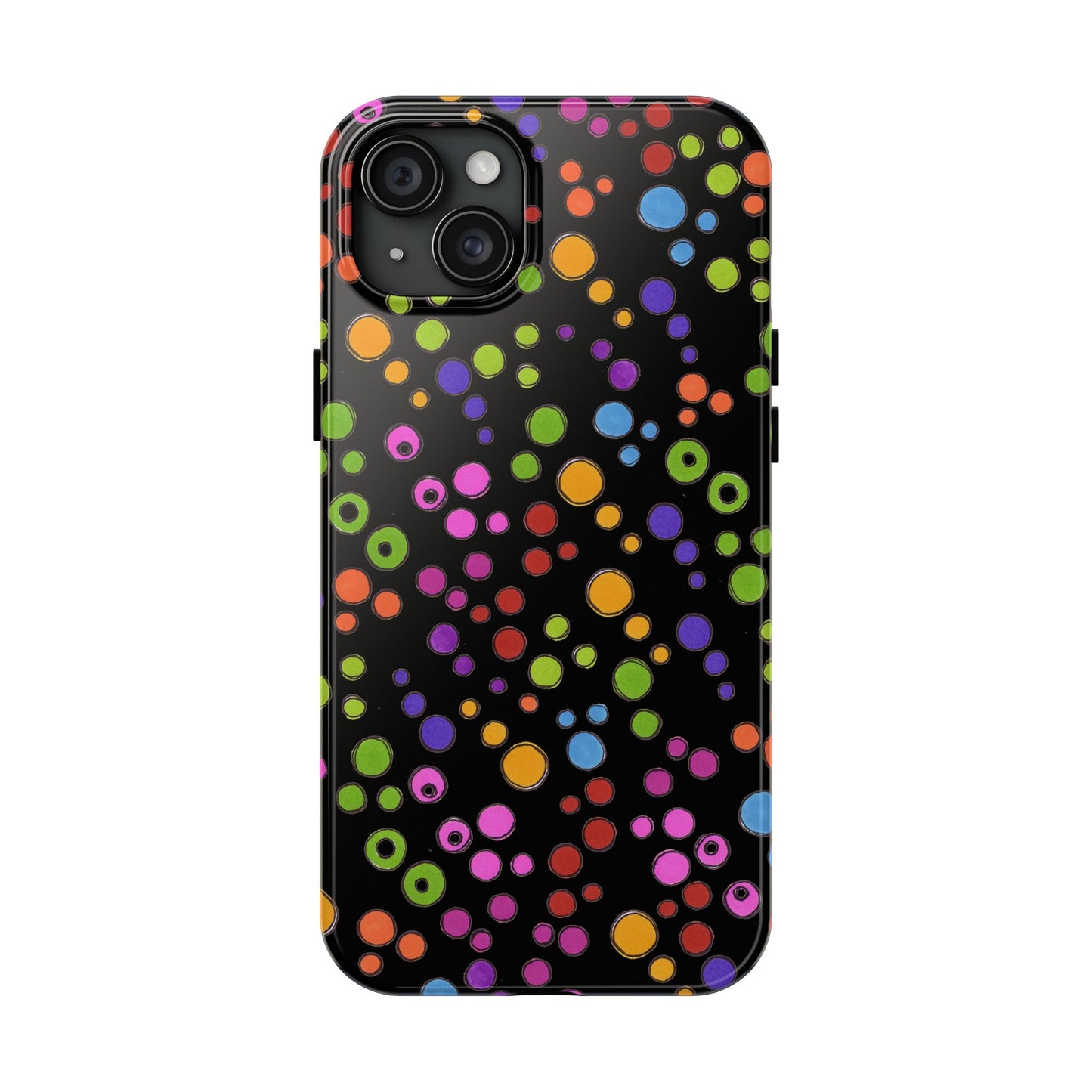Dog Dots Black / Multi Phone Case
