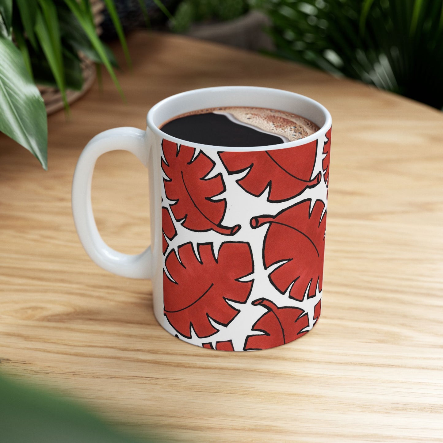 Red Bananas White Cup