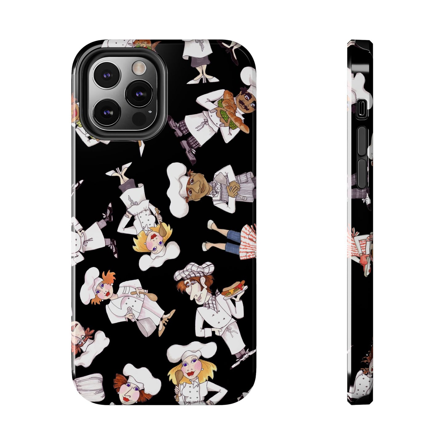 Tossed Chefs Black Phone Case