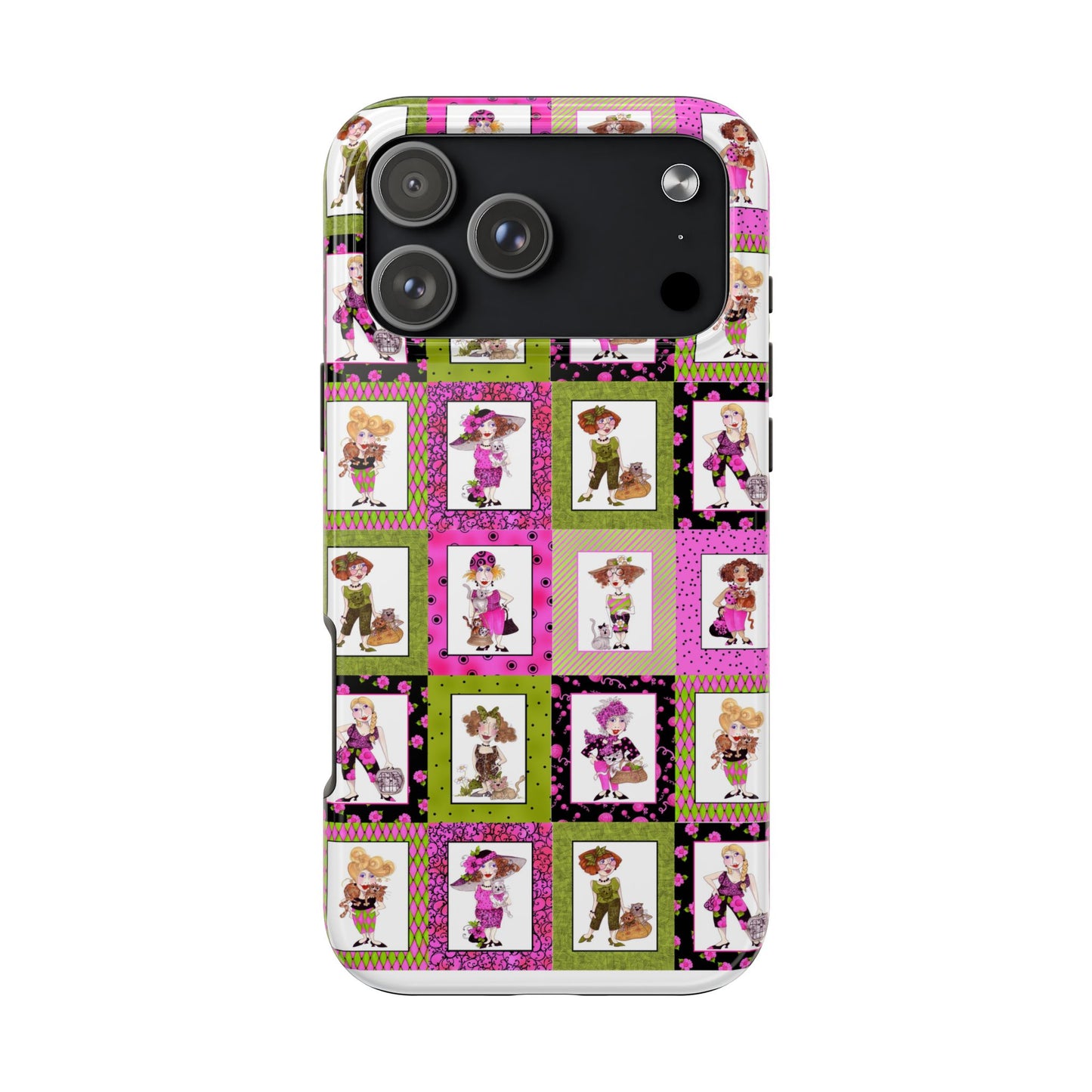Cat Ladies Cerise Phone Case