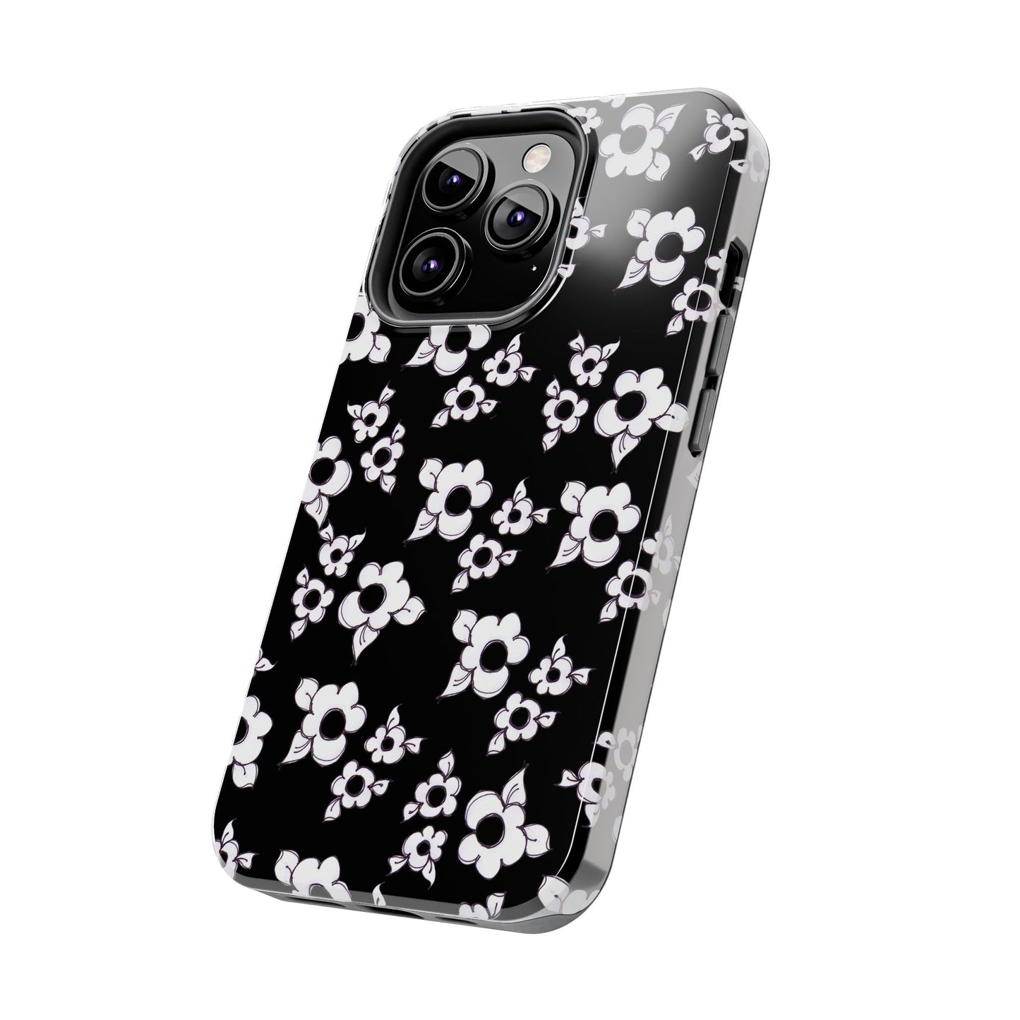 Daisy Cluster Black / White Phone Case