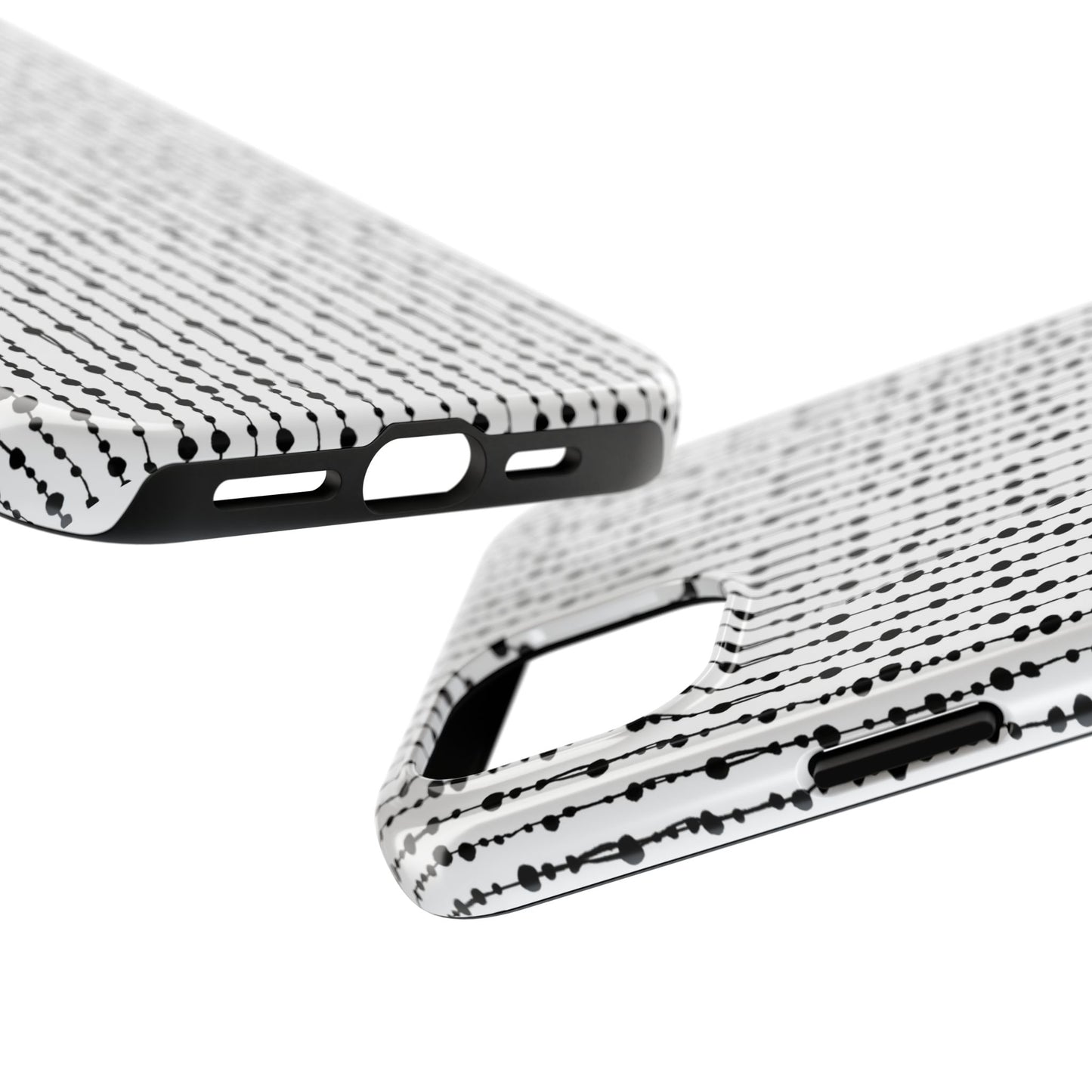 Beaded Curtain White / Black Phone Case