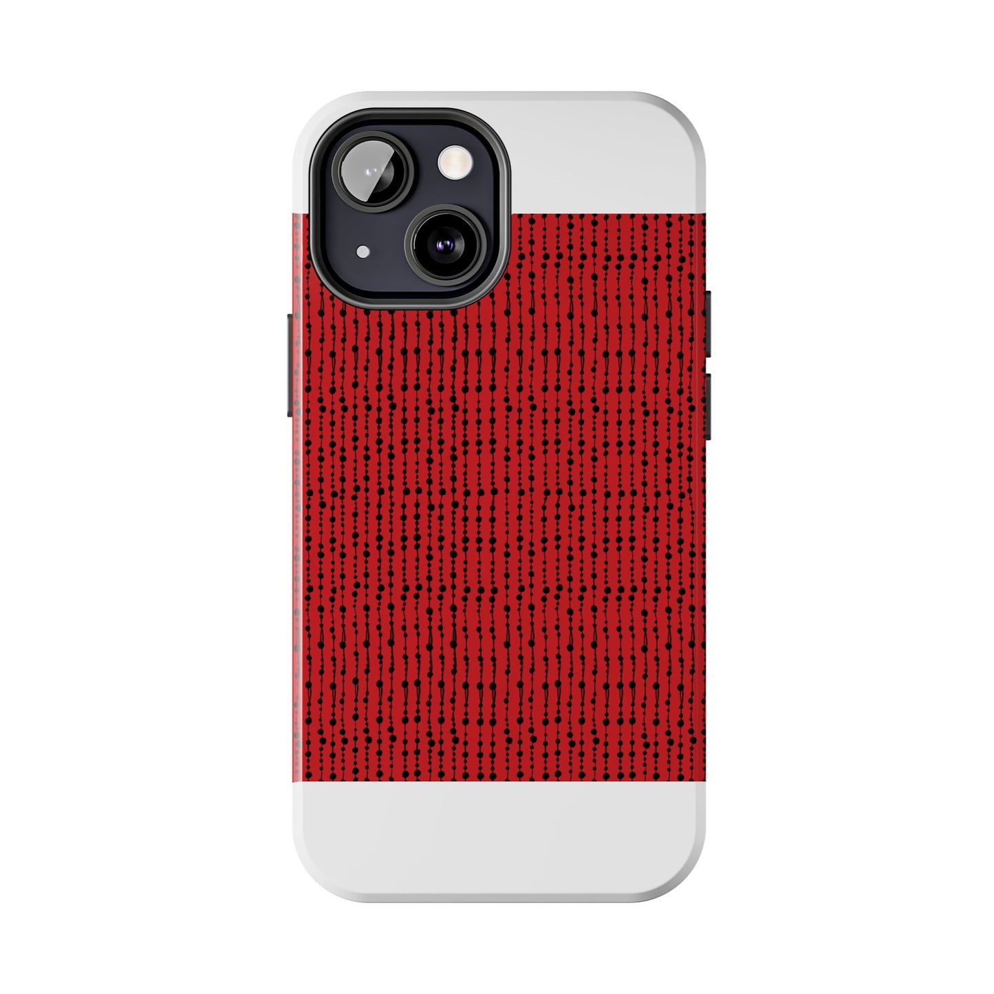 Beaded Curtain Red / Black Phone Case