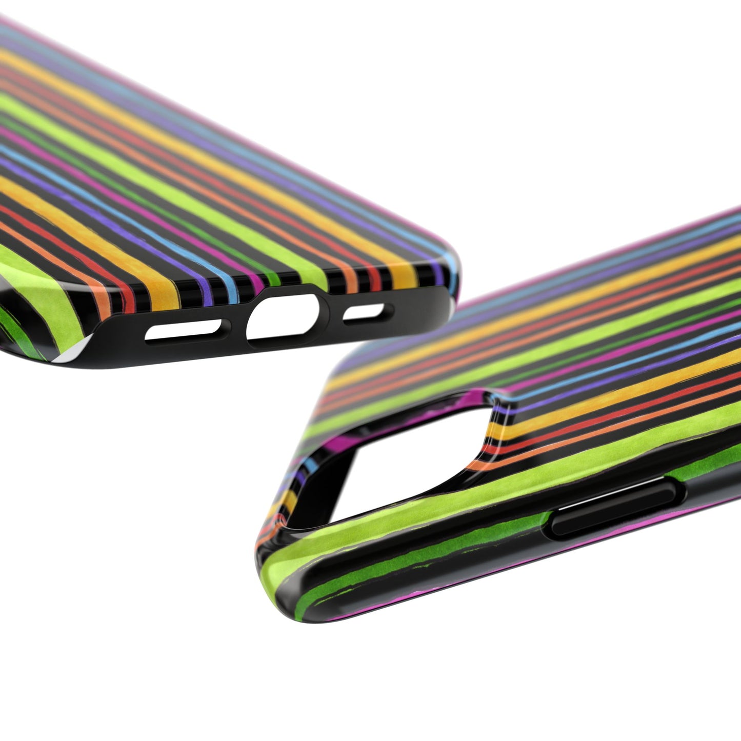 Stripe Fancy Black Phone Case