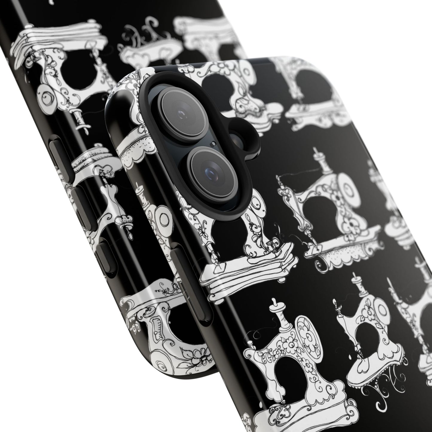 Sew Sew Black / White Phone Case