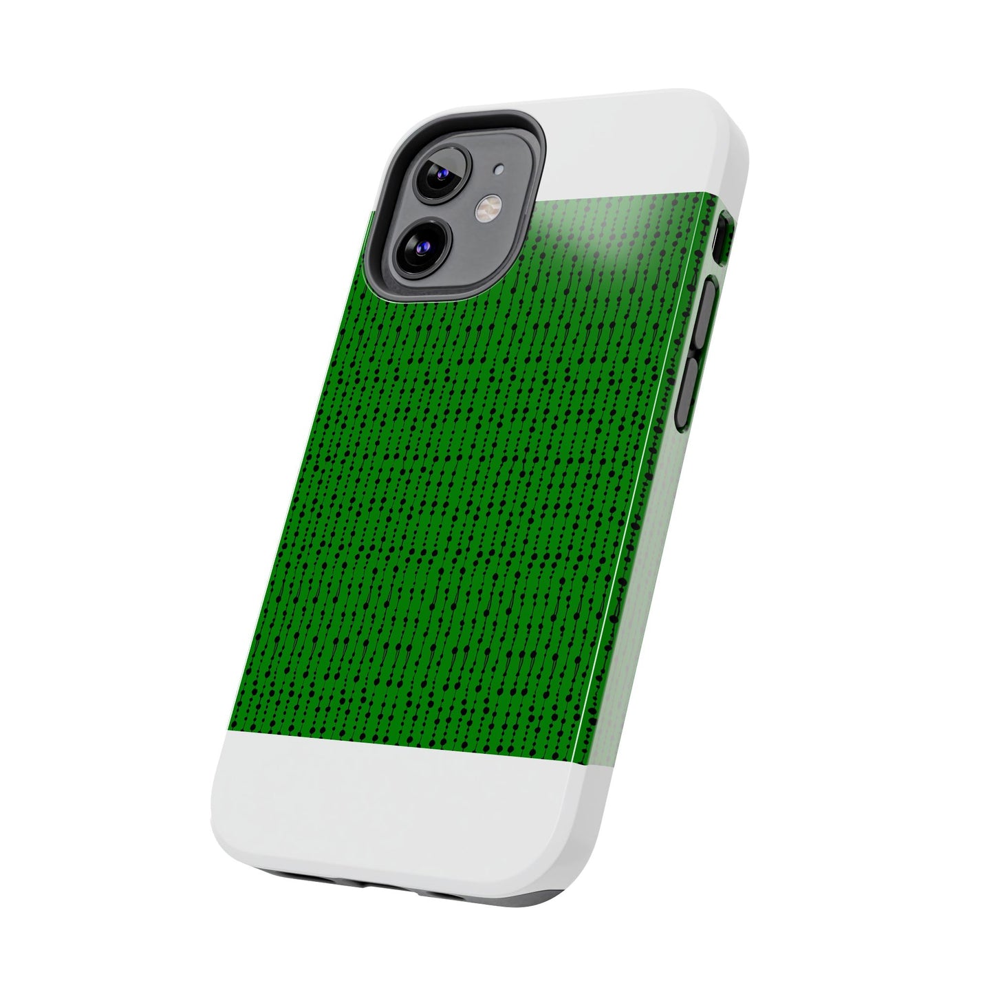 Beaded Curtain Green / Black Phone Case