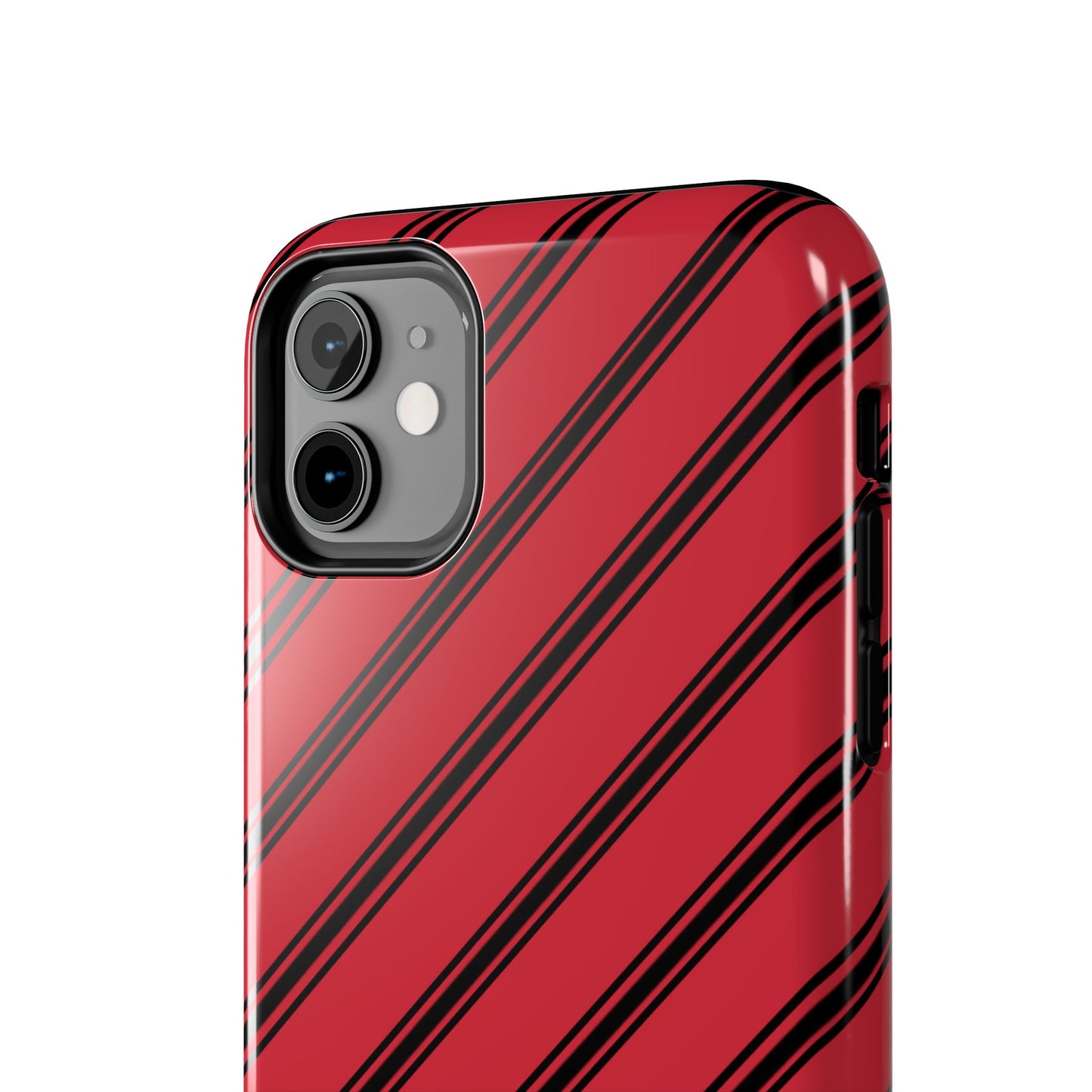 Awning Stripe Red / Black Phone Case