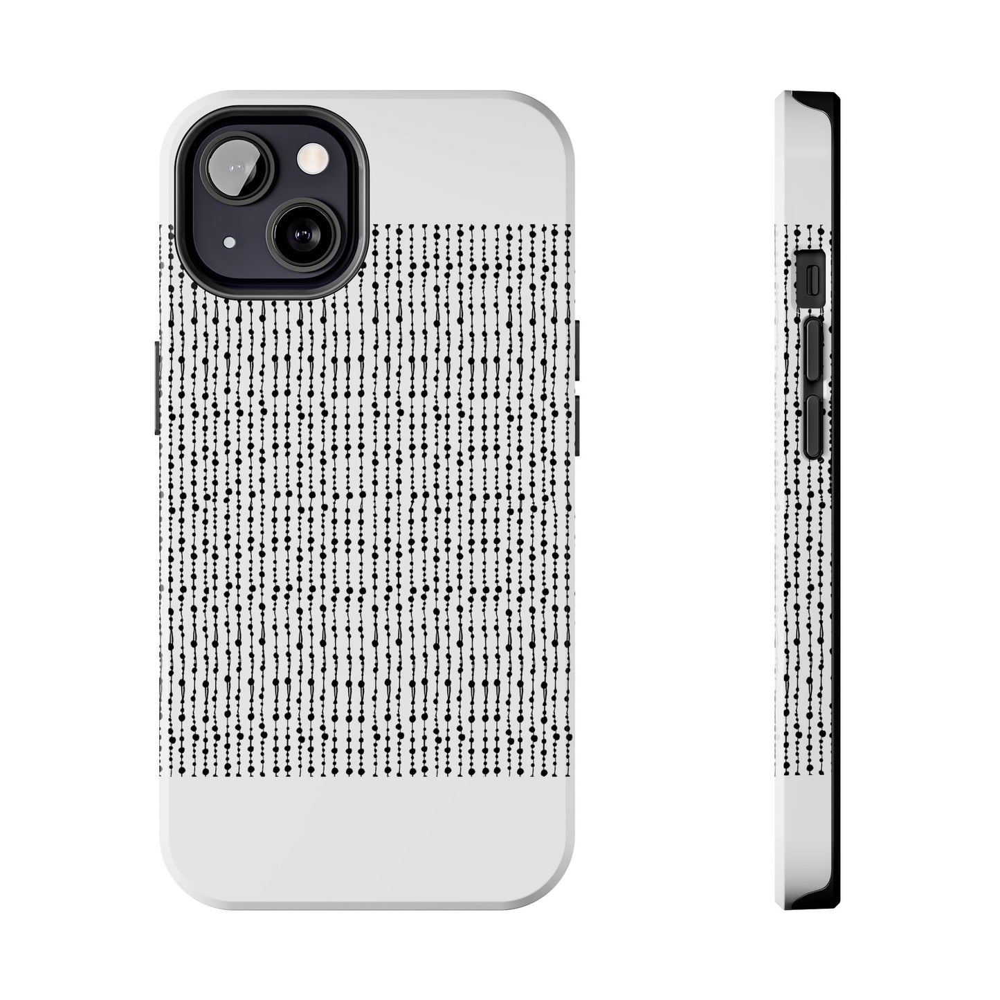 Beaded Curtain White / Black Phone Case