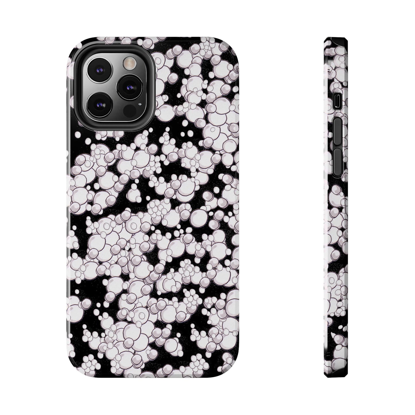 Bubble Dots Black Phone Case