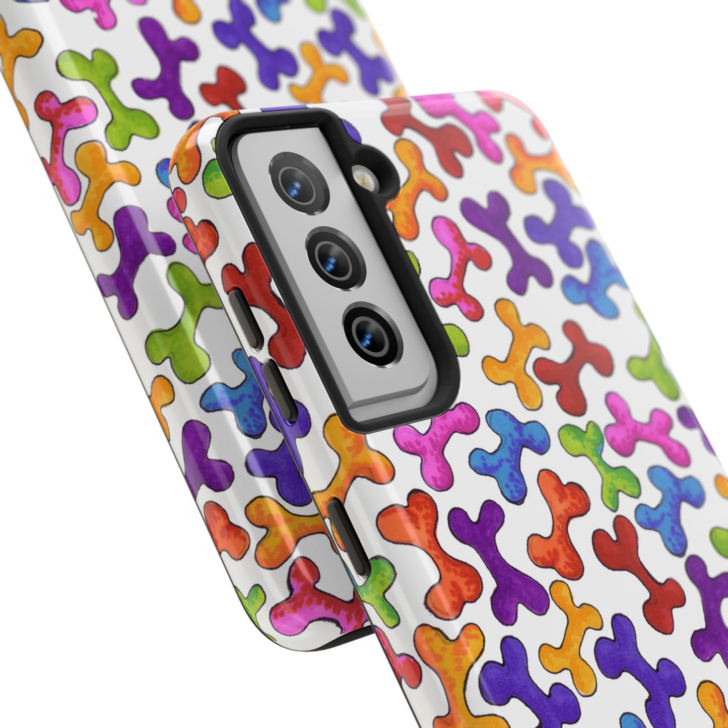 Fancy Bones White / Multi Phone Case