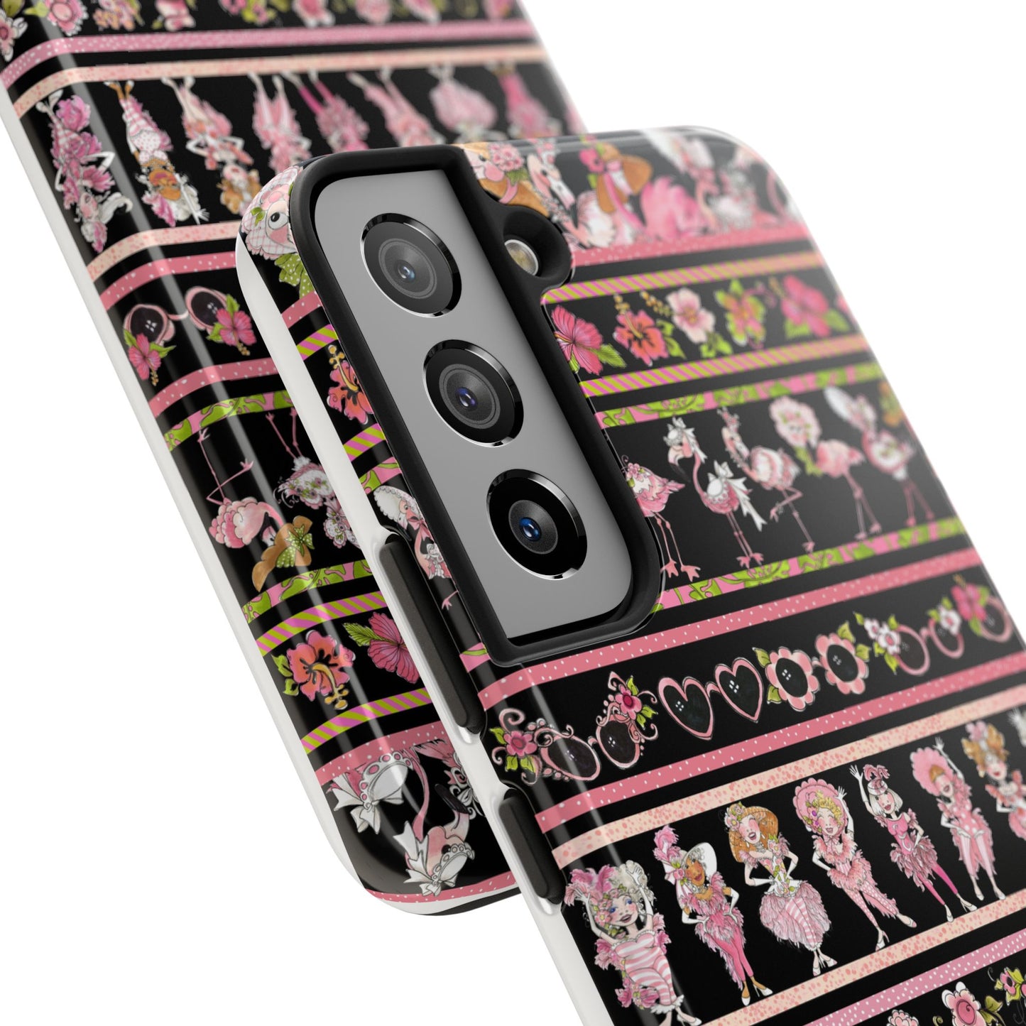 Flam Borders Black Phone Case