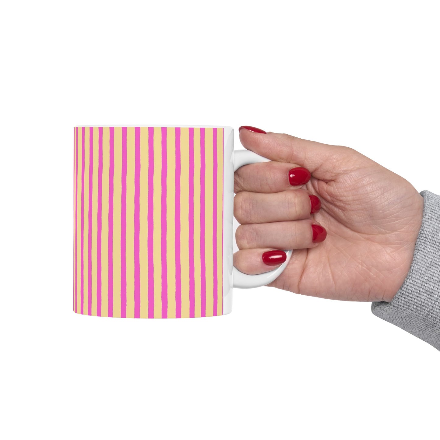 Stripe Yellow / Pink Cup