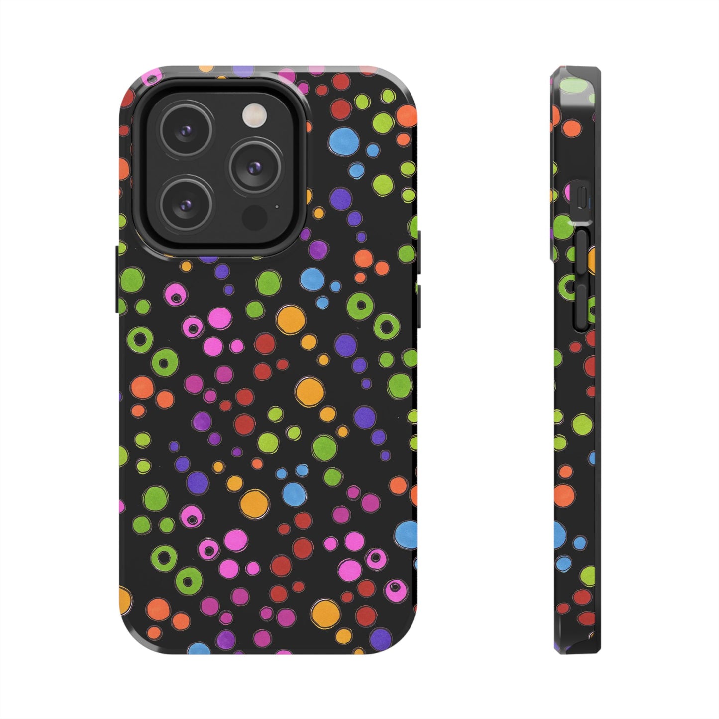 Dog Dots Black / Multi Phone Case