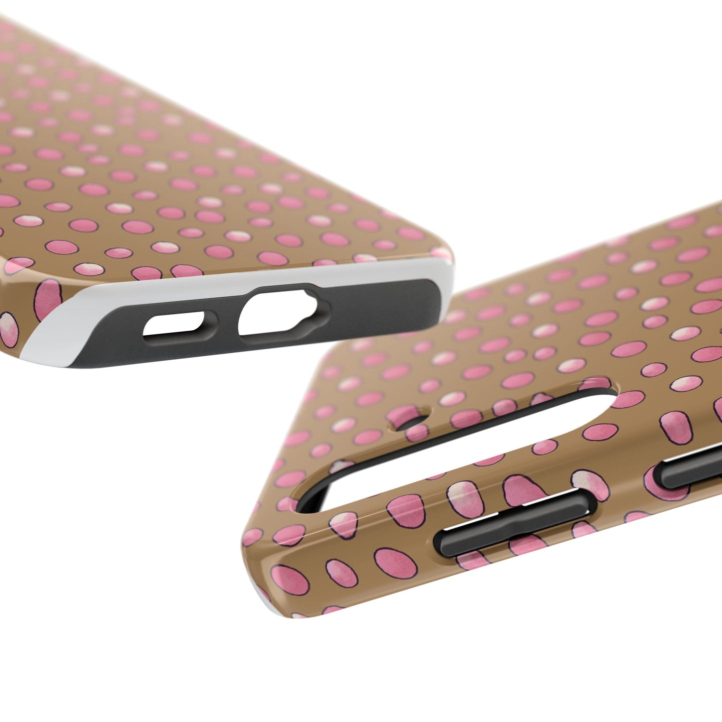 Egg Dots Chocolate / Pink Phone Case