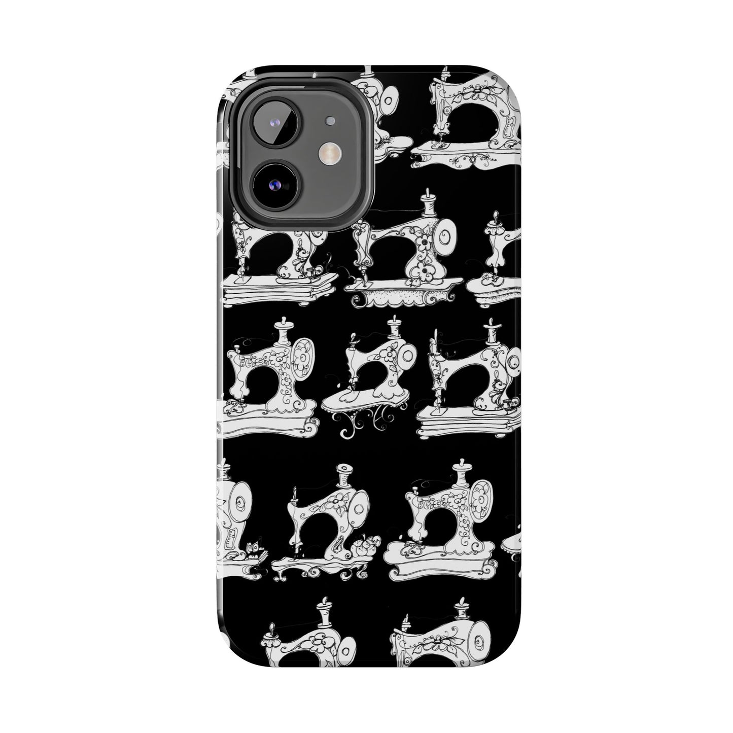 Sew Sew Black / White Phone Case