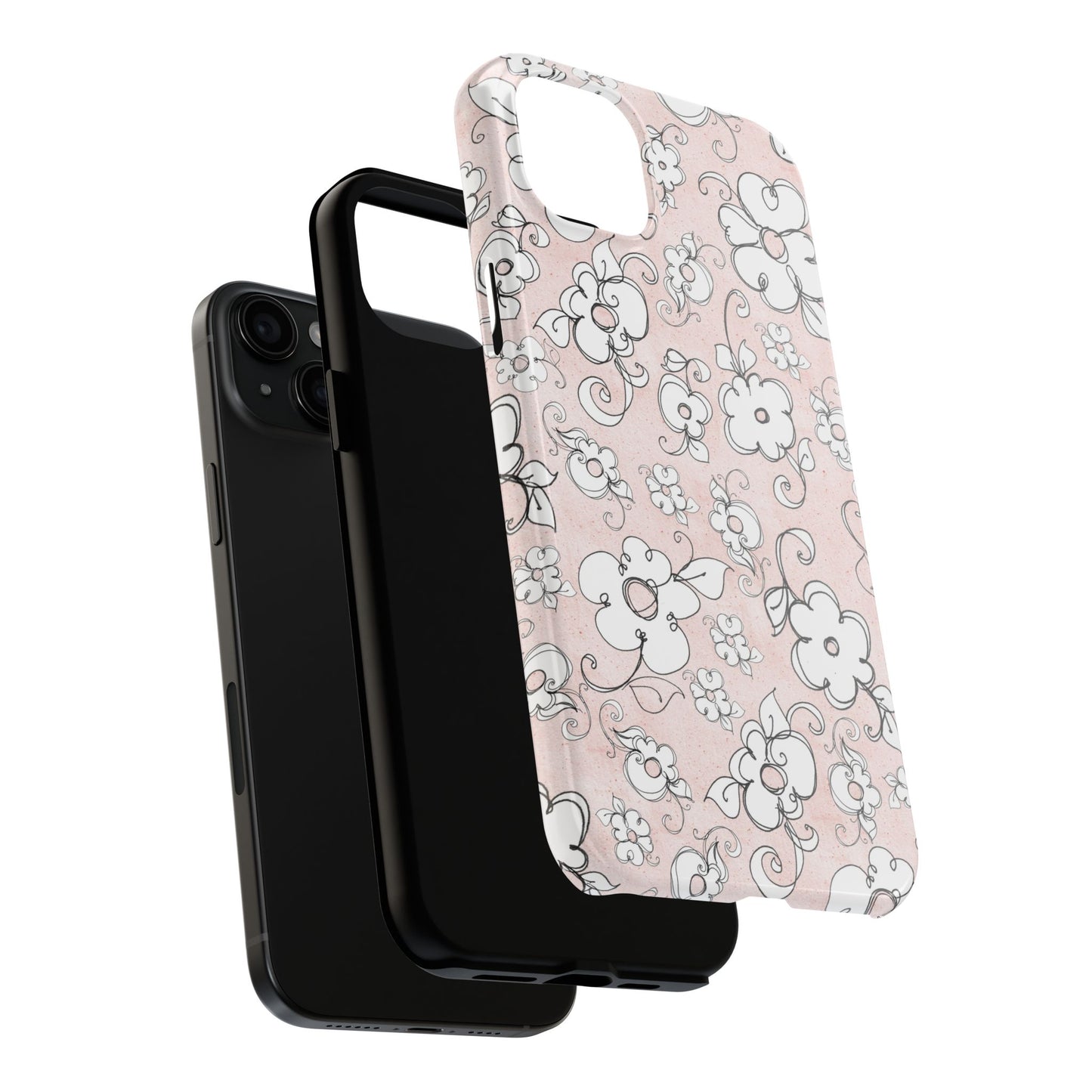 Lady Flowers Paris Pink Phone Case