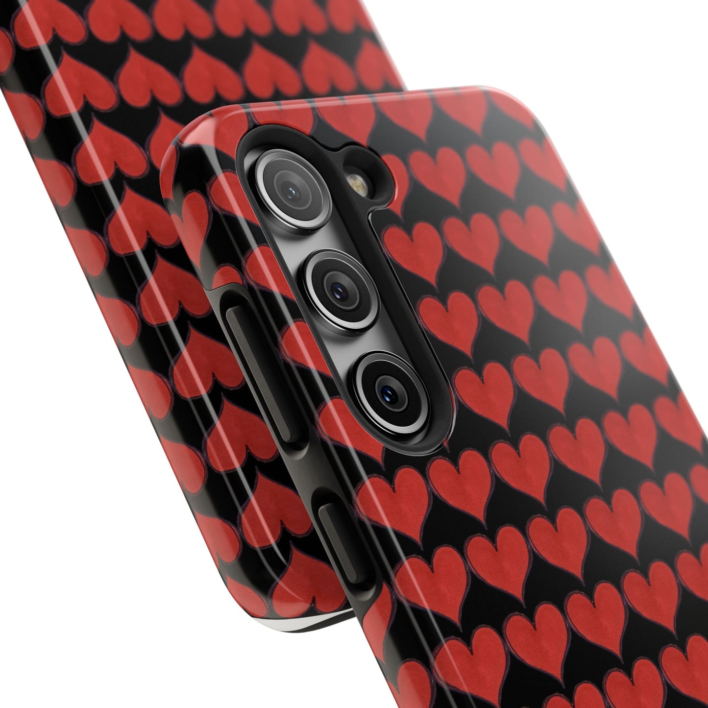 Heartbeats Black / Red Phone Case