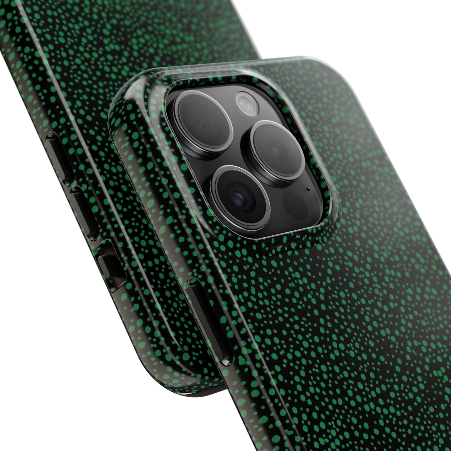 Confetti Black / Green Phone Case