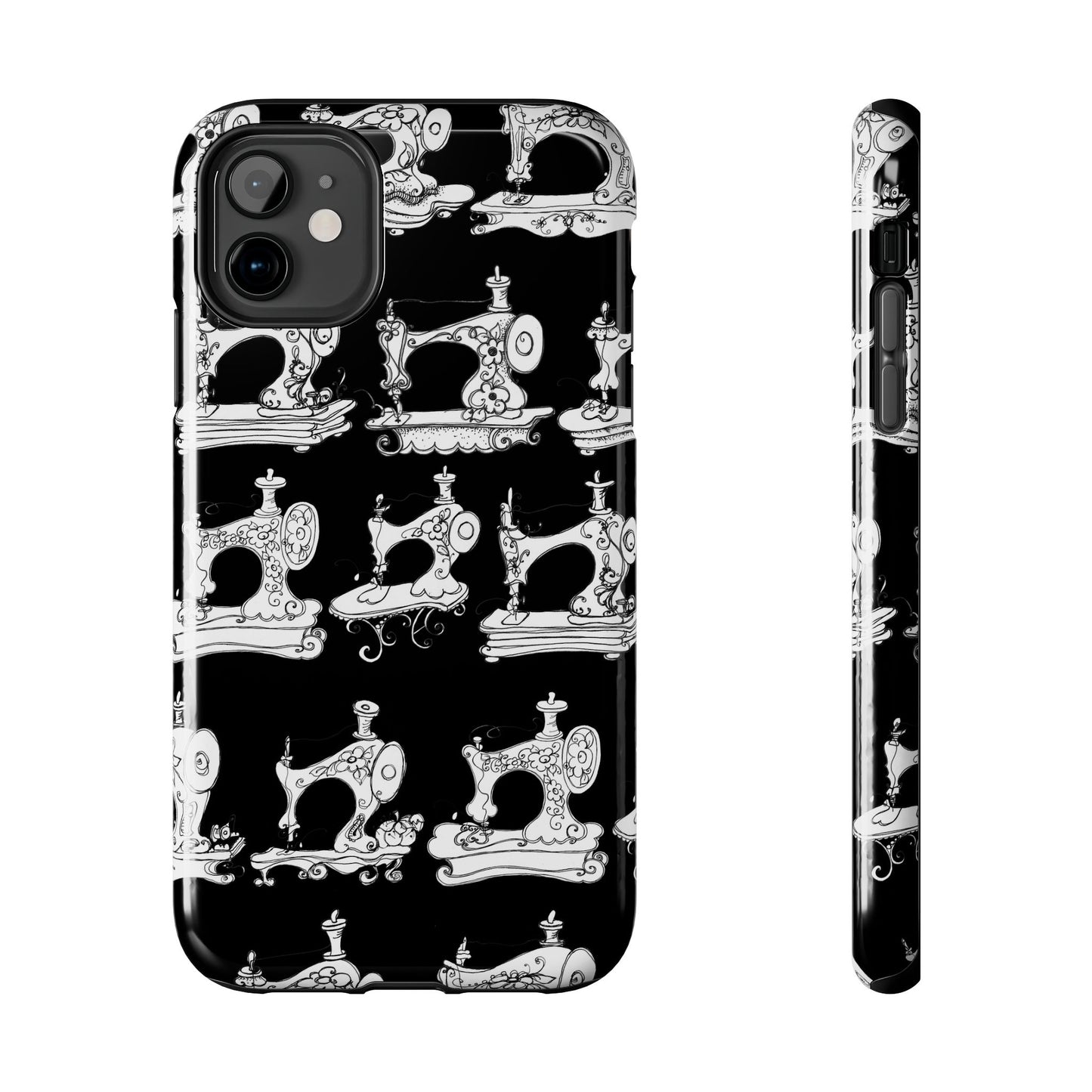 Sew Sew Black / White Phone Case