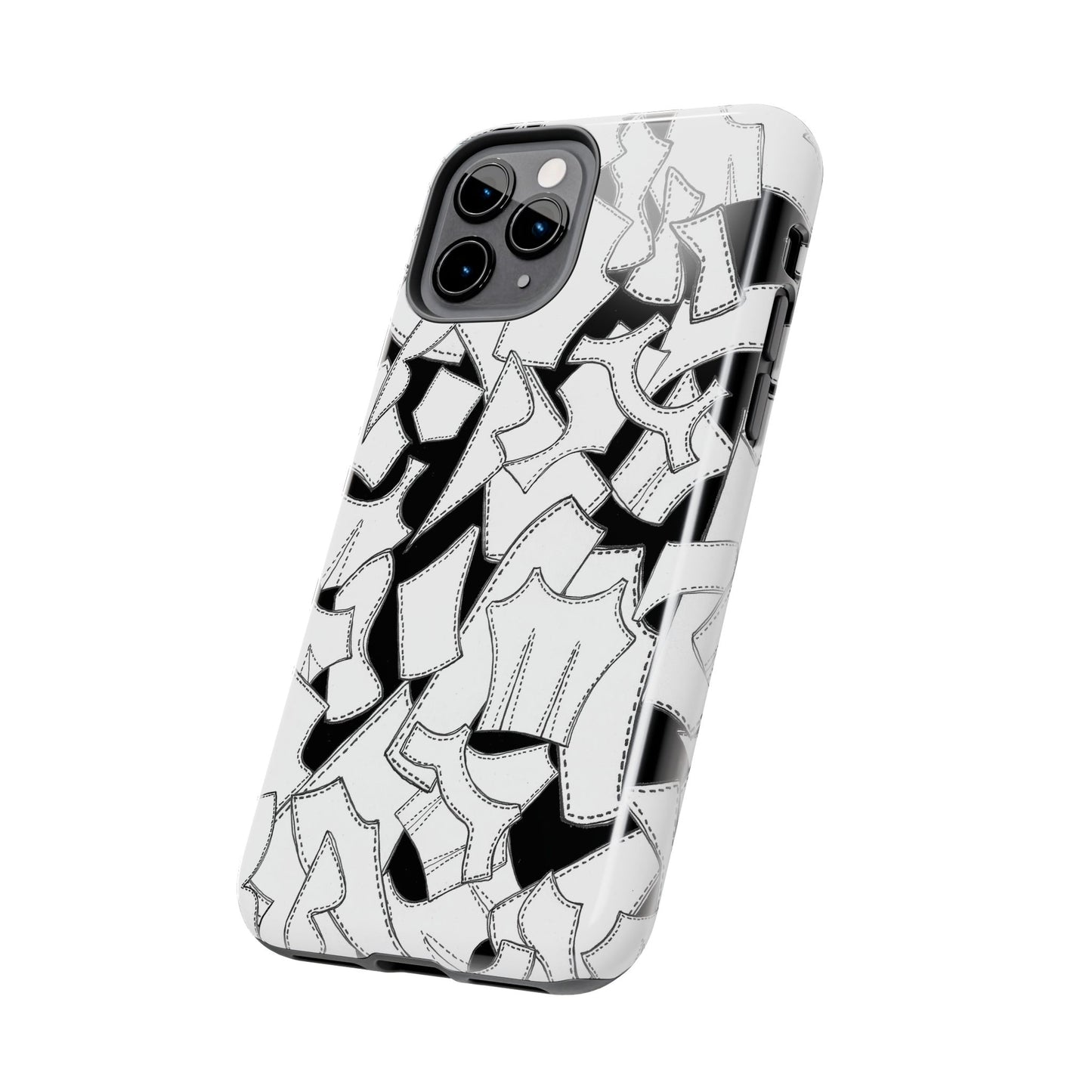 Pattern Pieces Black Phone Case