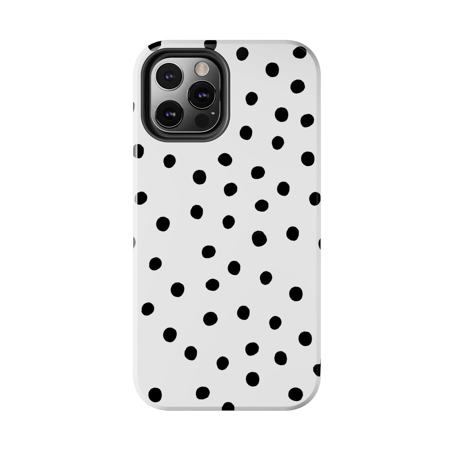 Dot White / Black Phone Case