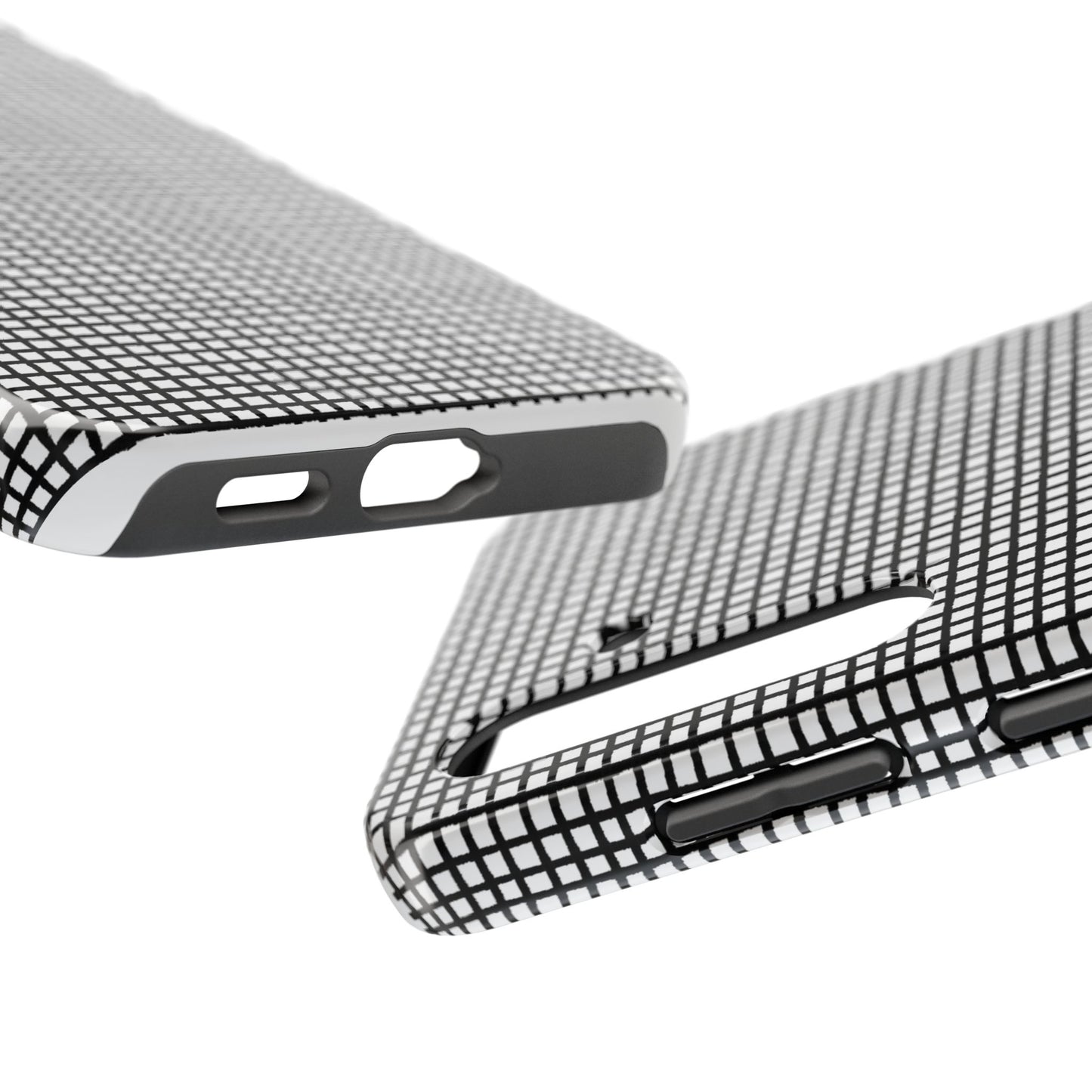 Gingham Black / White Phone Case