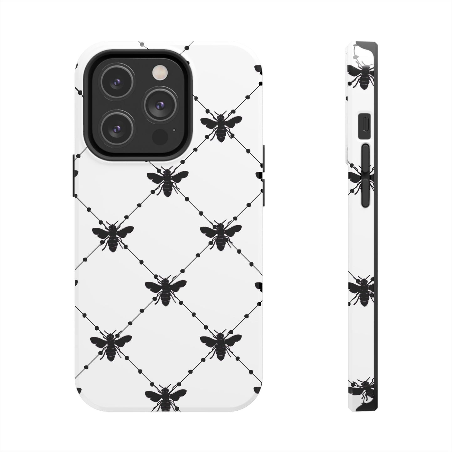 Beaded Bees White Phone Case