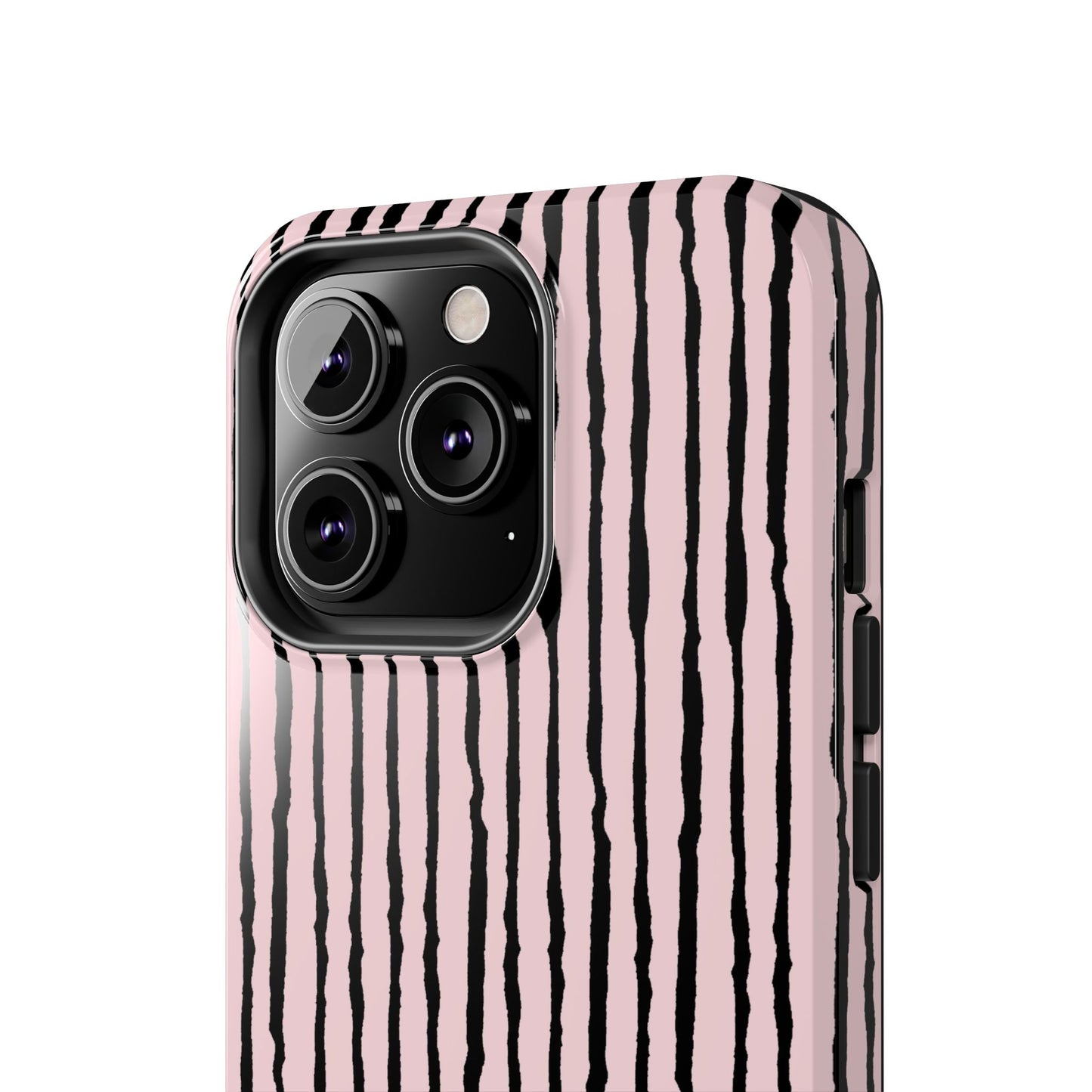 Sorta Stripe Light Pink / Black Phone Case