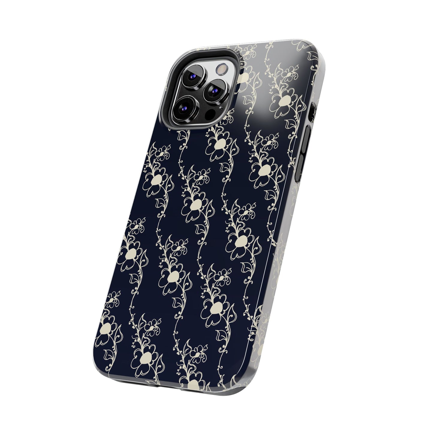Diagonal Daisies Black / Ivory Phone Case
