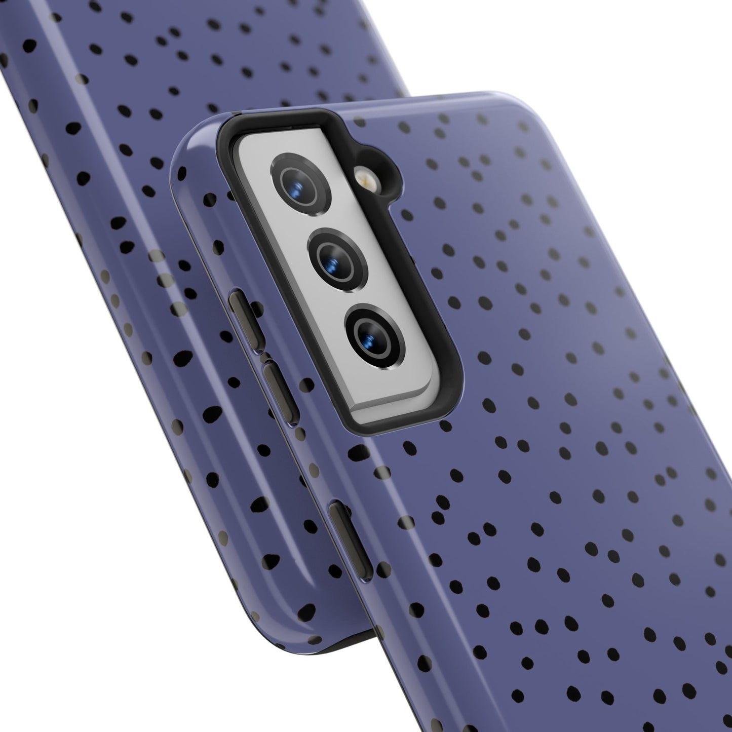 Dinky Dots Blue / Black Phone Case
