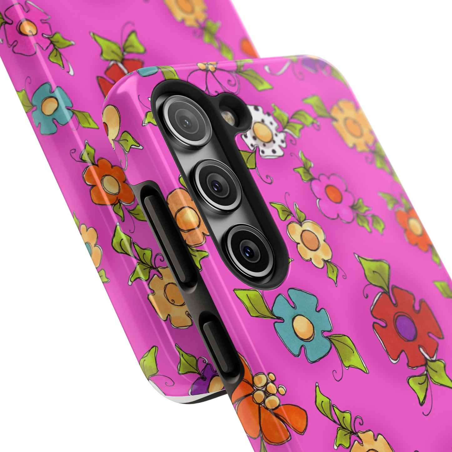 Happy Blooms Cerise Phone Case