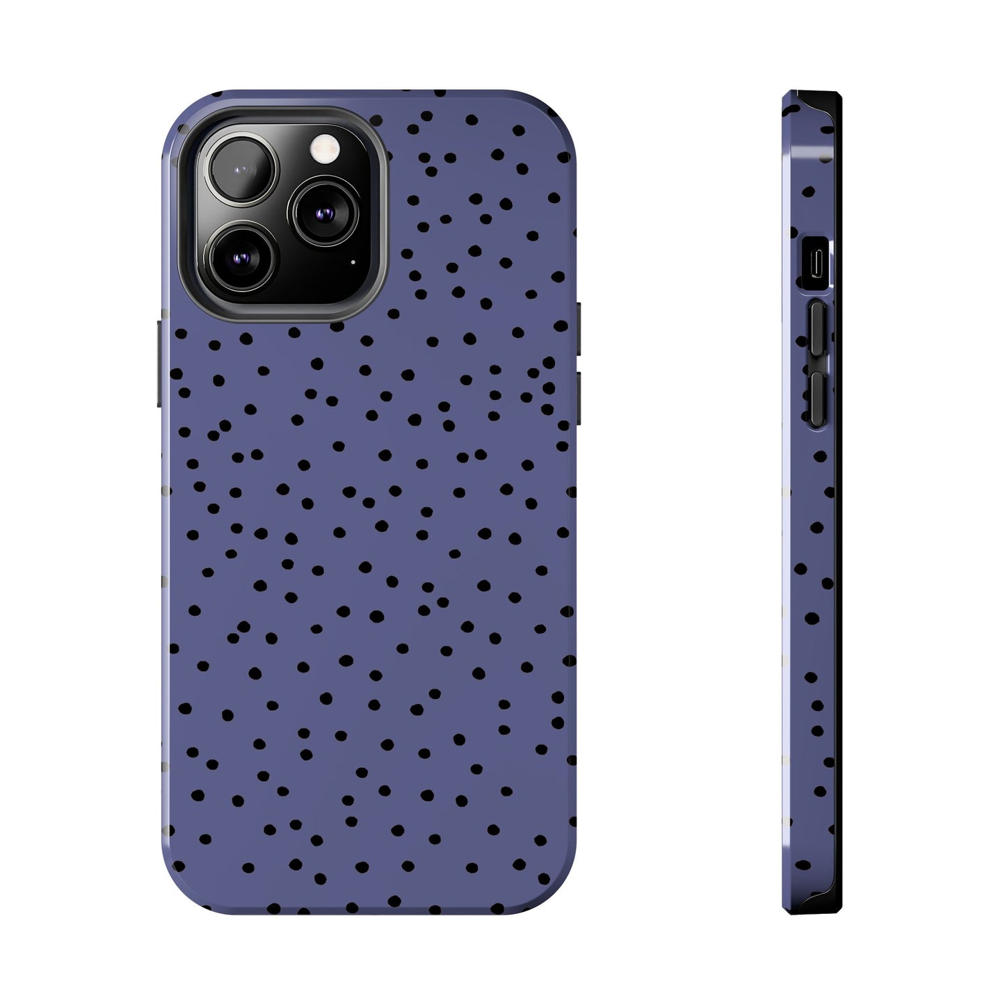 Dinky Dots Blue / Black Phone Case