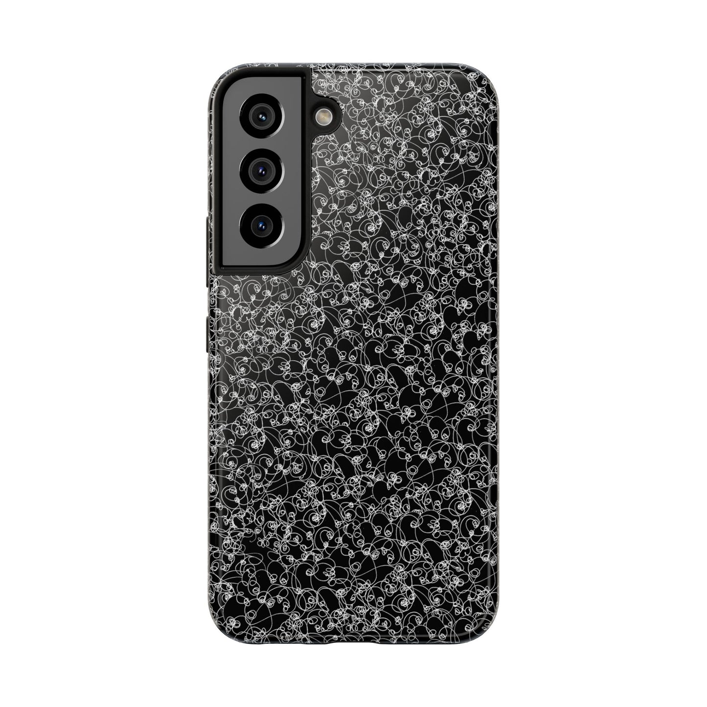 Scribble Black / White Phone Case