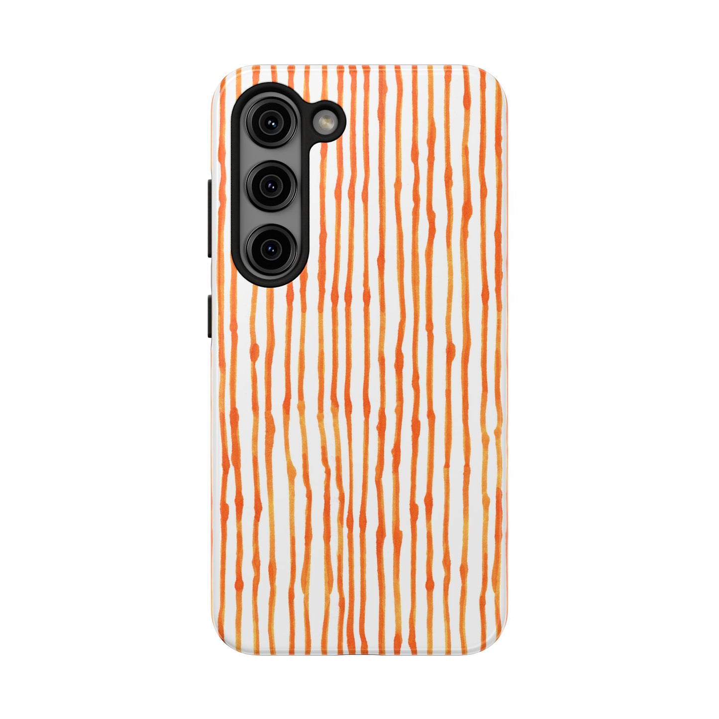 Faux Seersucker Orange / White Phone Case