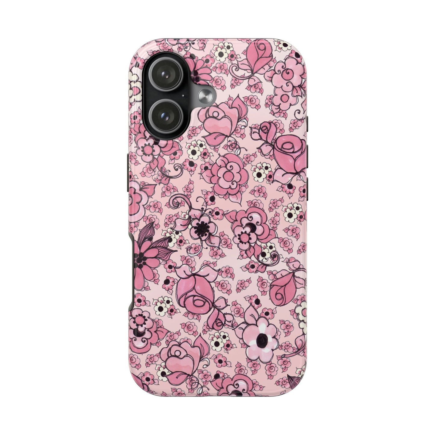 Profuse Posies Pink Phone Case