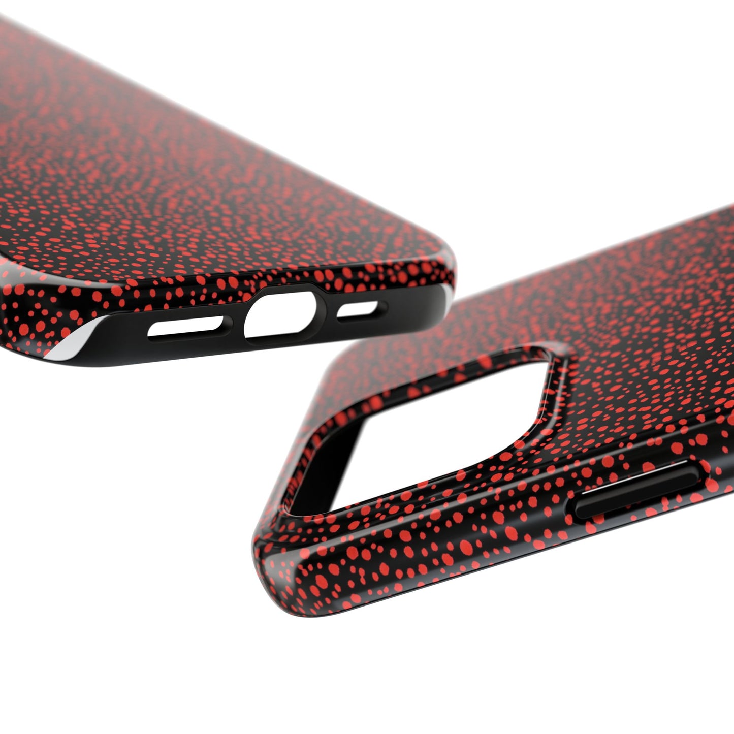 Confetti Red / Black Phone Case
