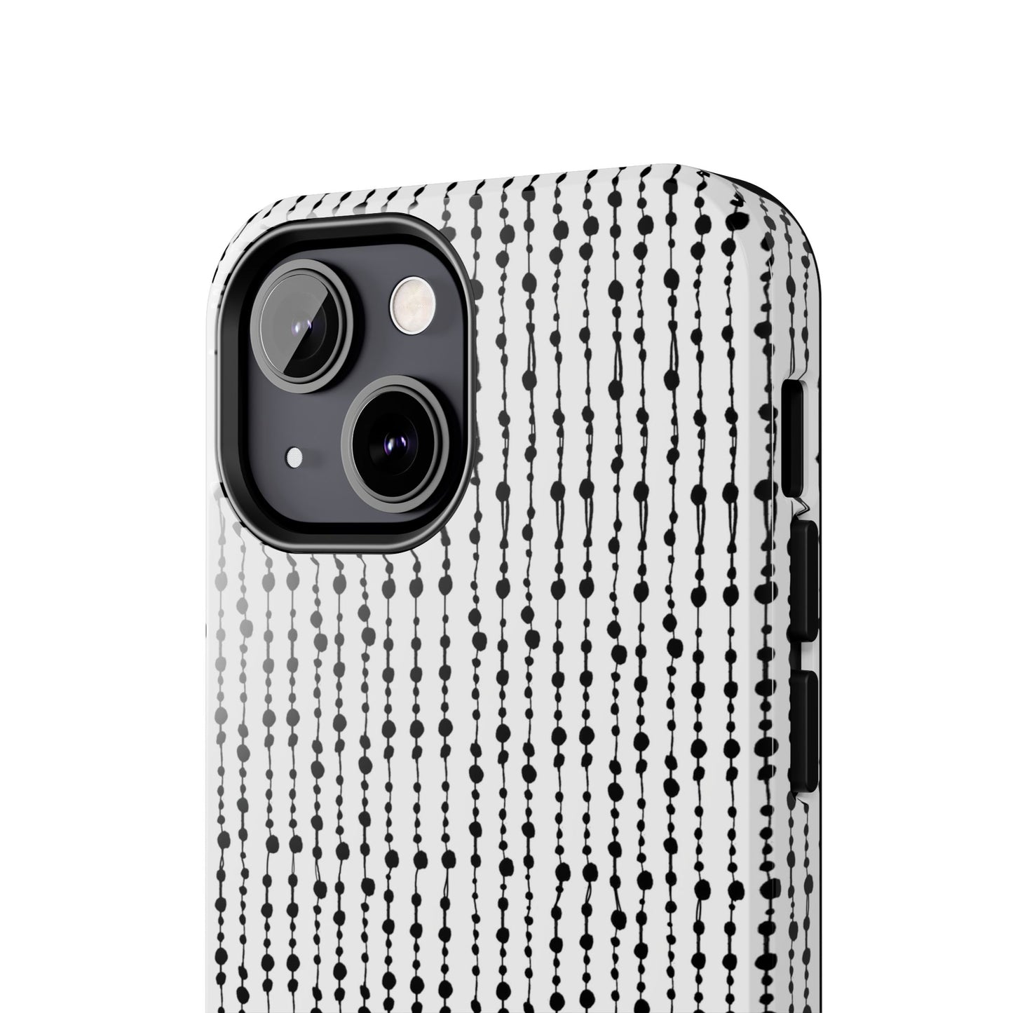 Beaded Curtain White / Black Phone Case