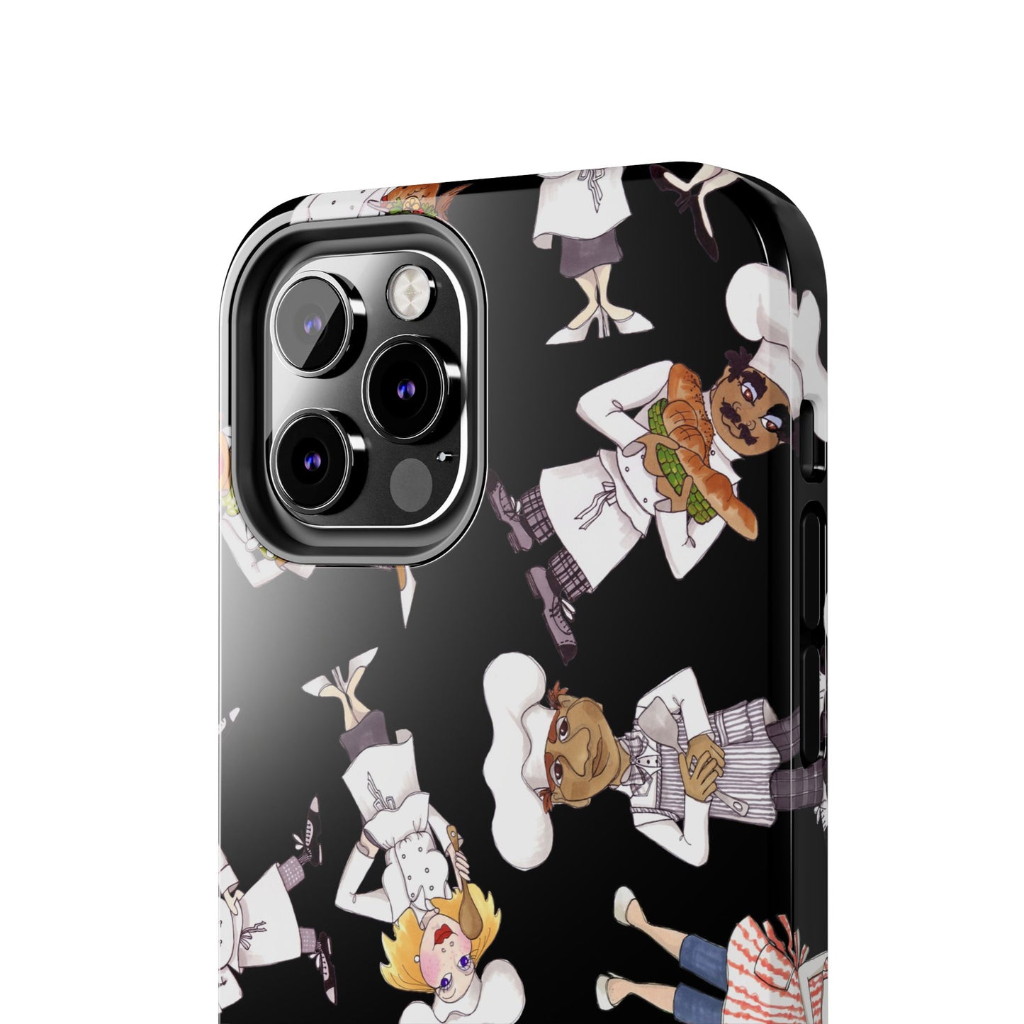 Tossed Chefs Black Phone Case