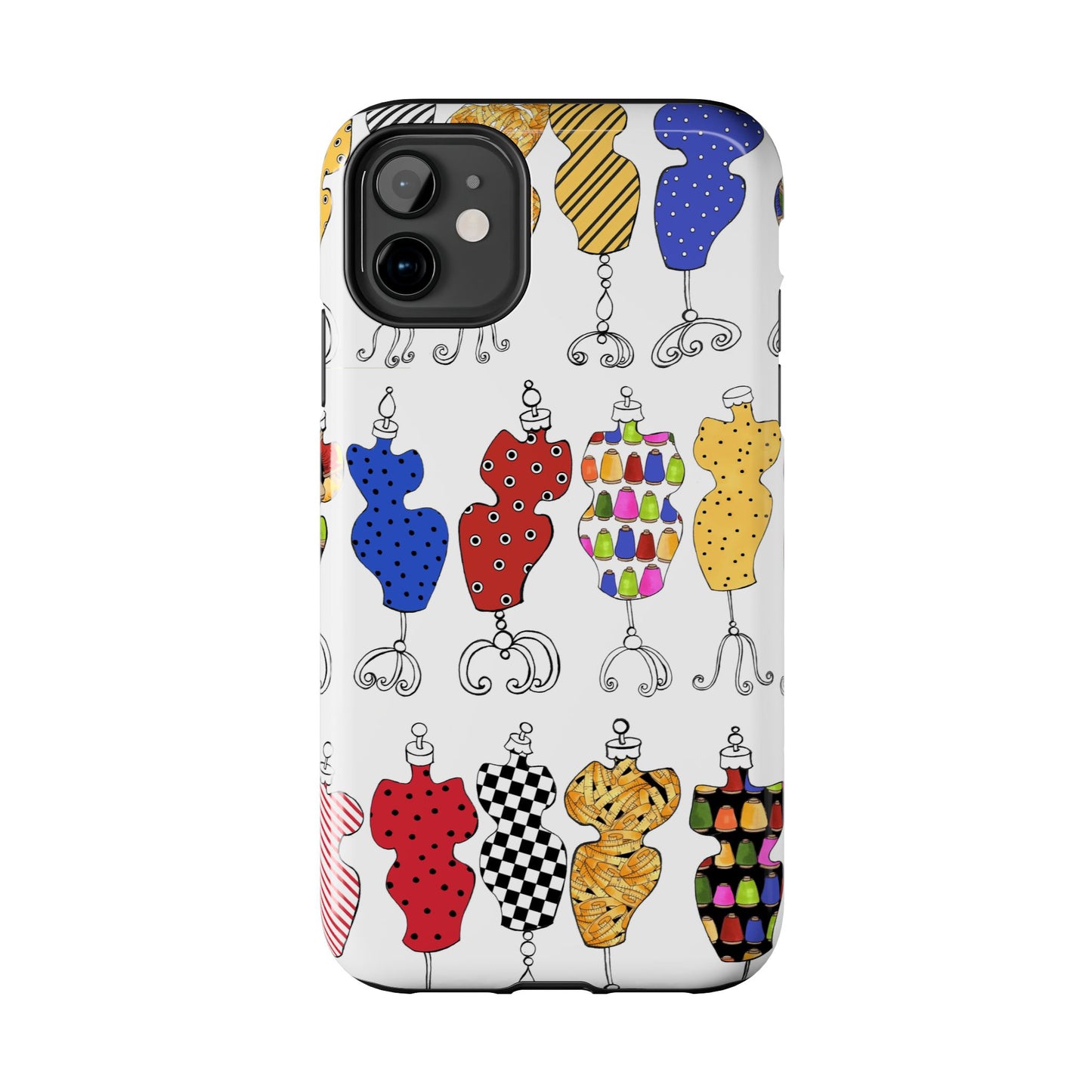 Go Figure White / Multi Phone Case