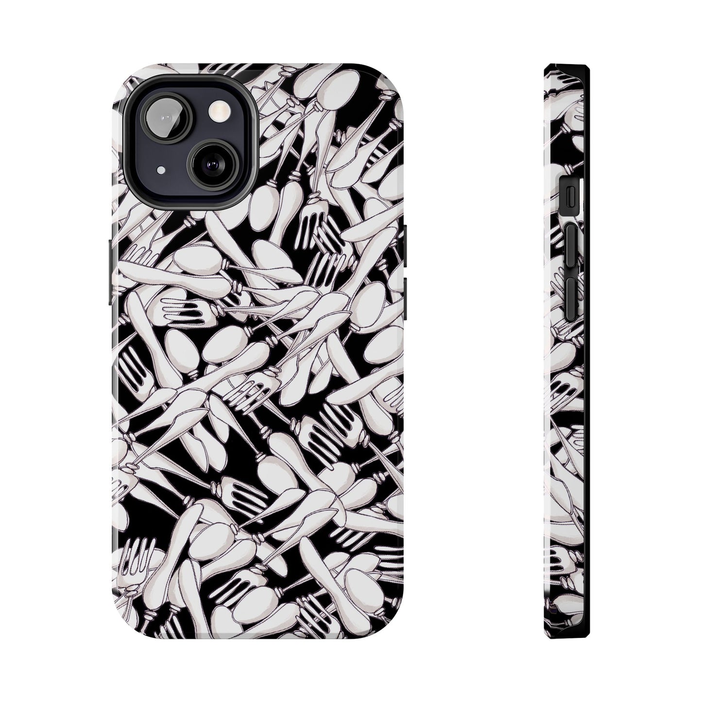 Silverware Wars Black Phone Case