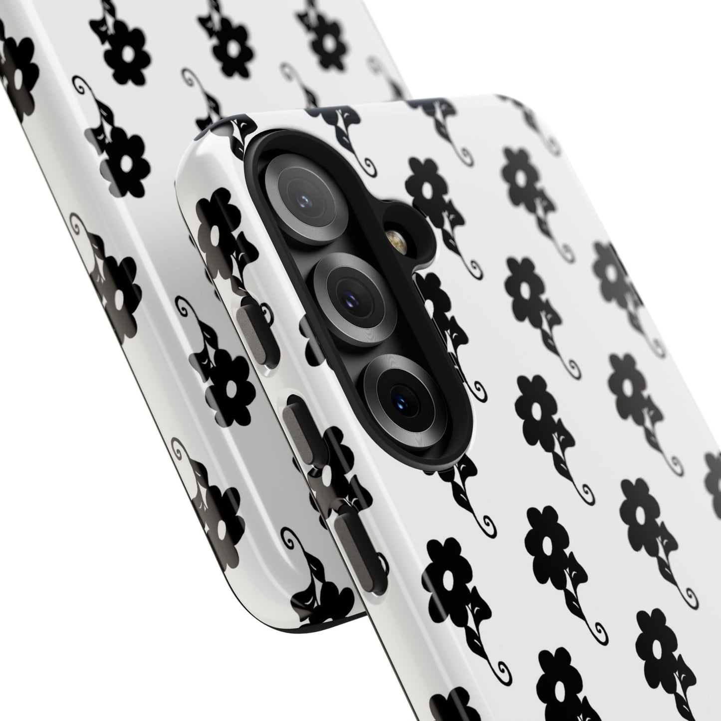 Flowers White / Black Phone Case