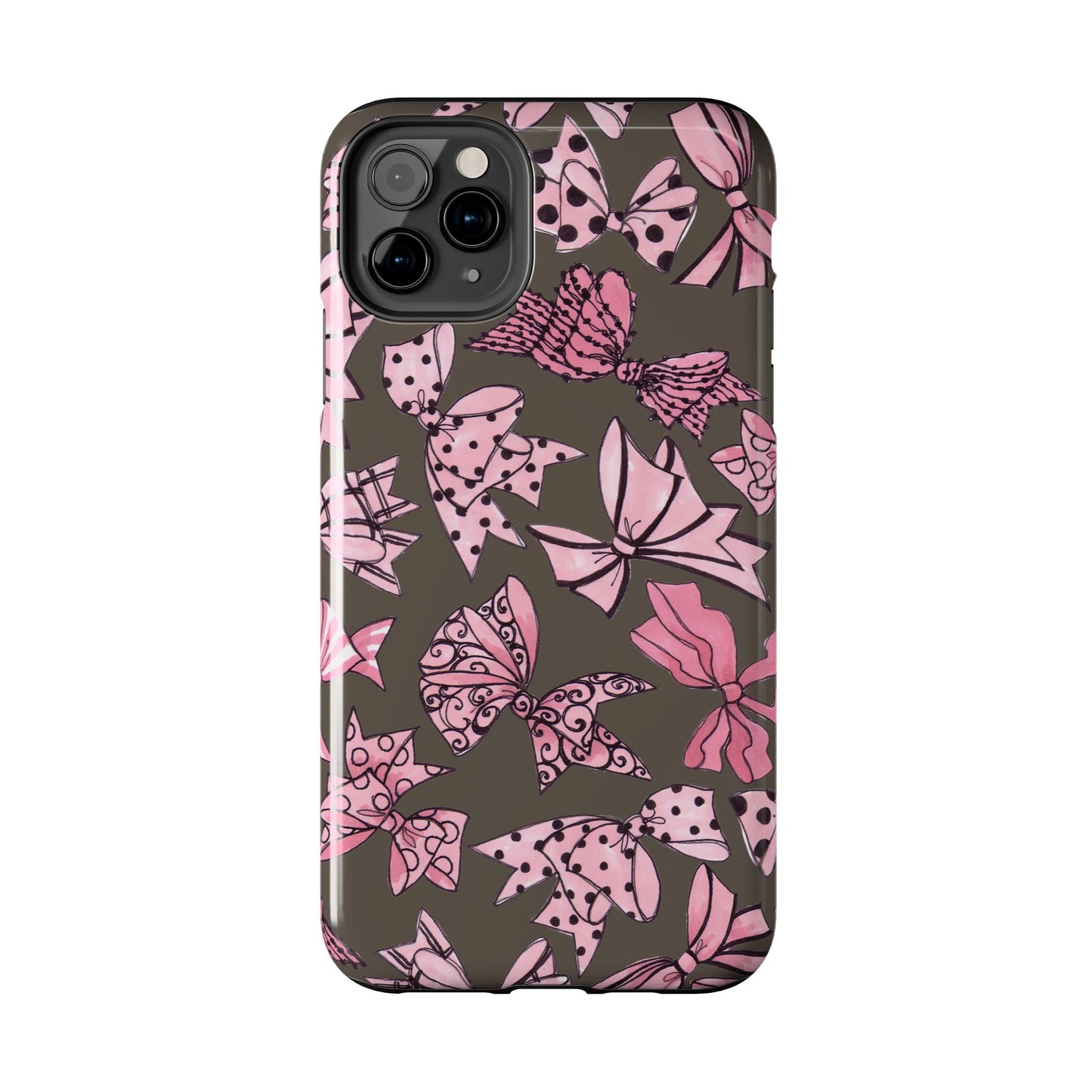 Blushing Bows Mocha Phone Case