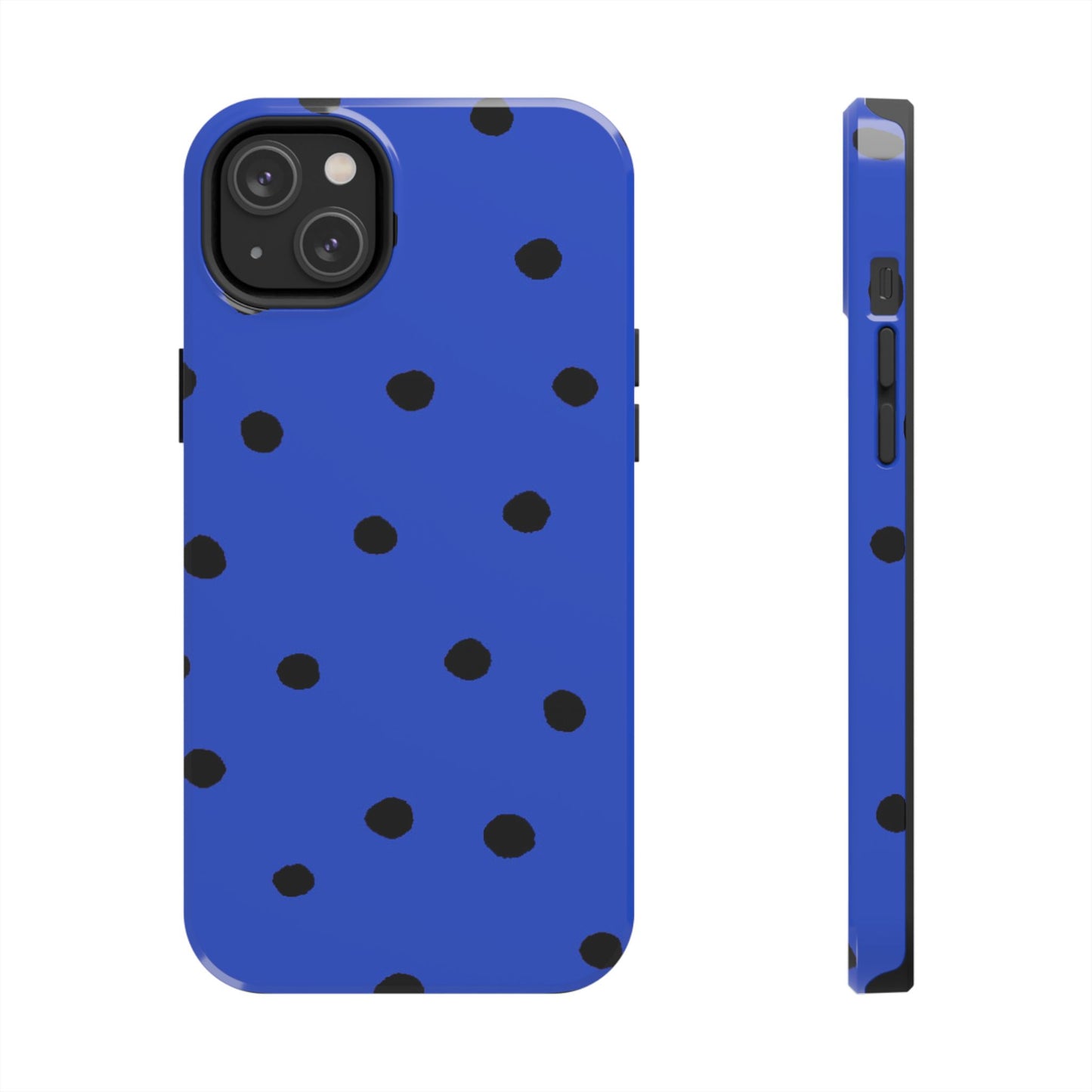Dinky Dots Blue / Black Phone Case